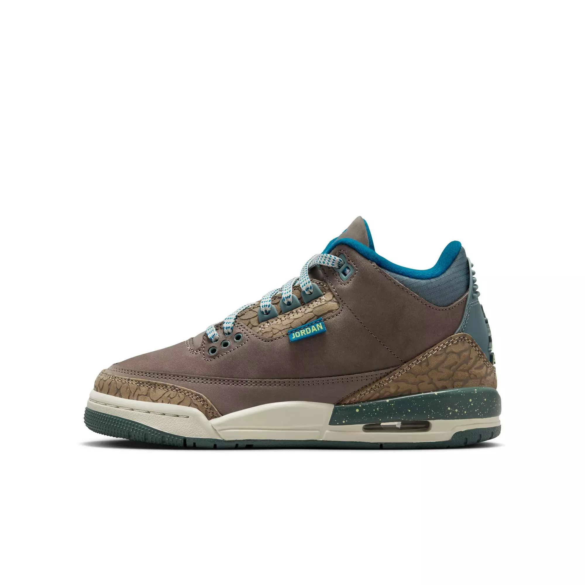 Jordan 3 Retro "Olive Grey" Grade School Kids' Shoe - OLIVE GREY/GREEN ABYSS/KHAKI