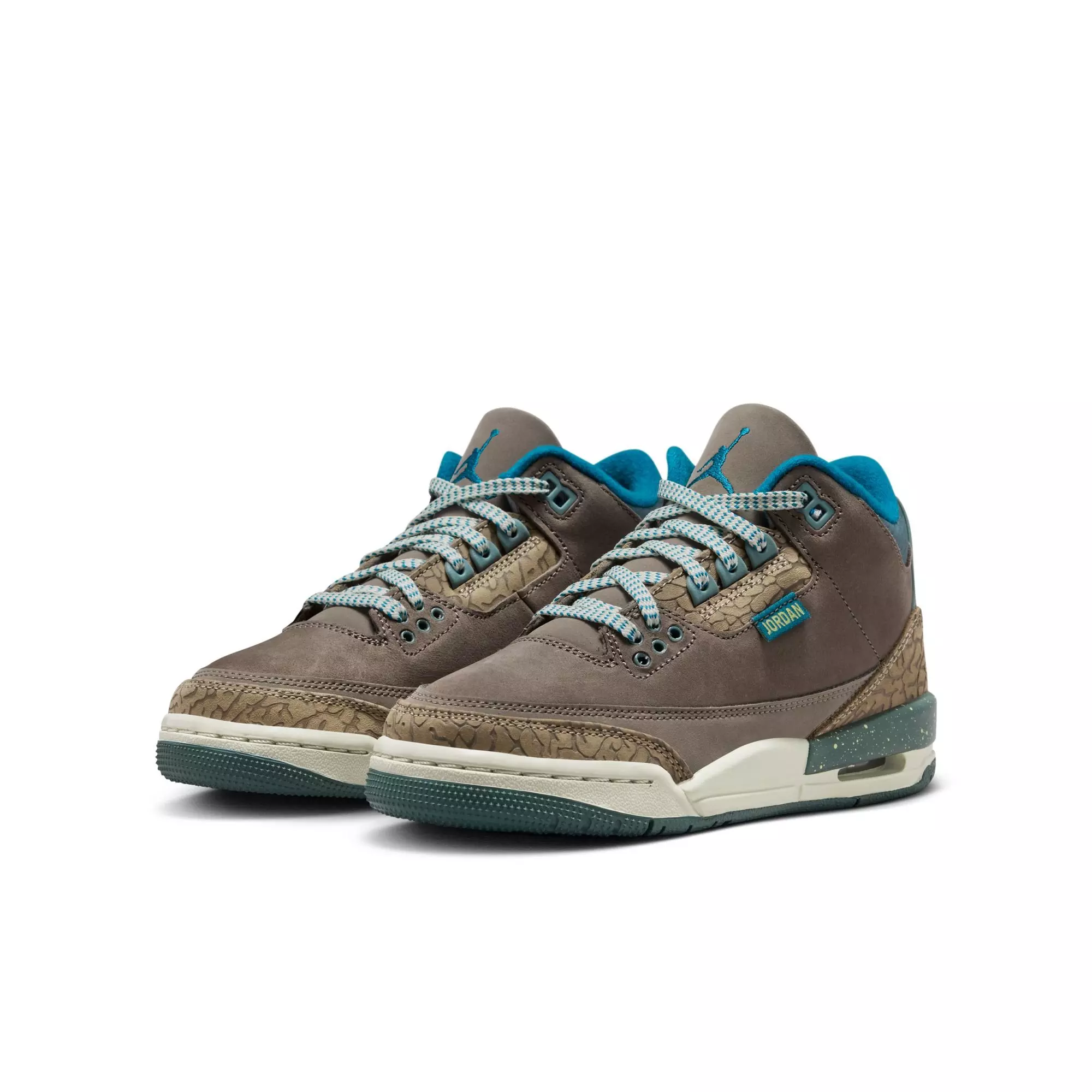 Jordan 3 Retro "Olive Grey" Grade School Kids' Shoe - OLIVE GREY/GREEN ABYSS/KHAKI