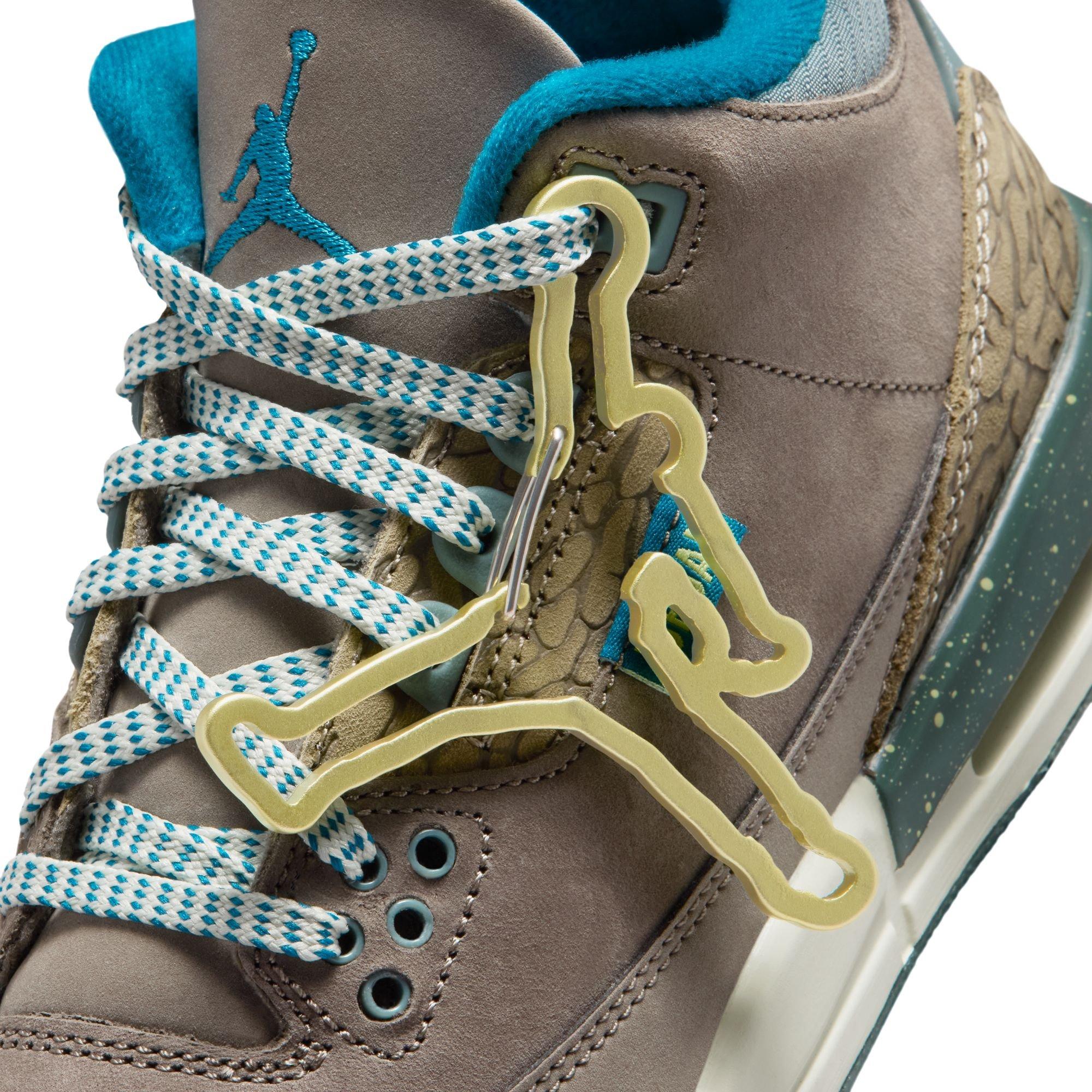 Jordan 3 Retro "Olive Grey" Grade School Kids' Shoe - OLIVE GREY/GREEN ABYSS/KHAKI Thumbnail View 7