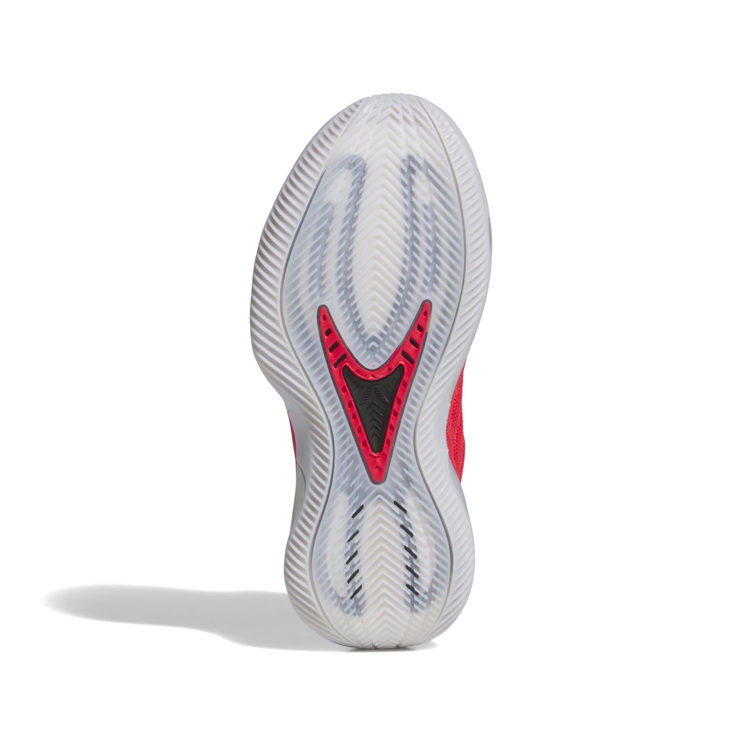 adidas Anthony Edwards 2 "Bulldawgs" Grade School Kids' Basketball Shoe - BLACK/RED/WHITE Thumbnail View 9