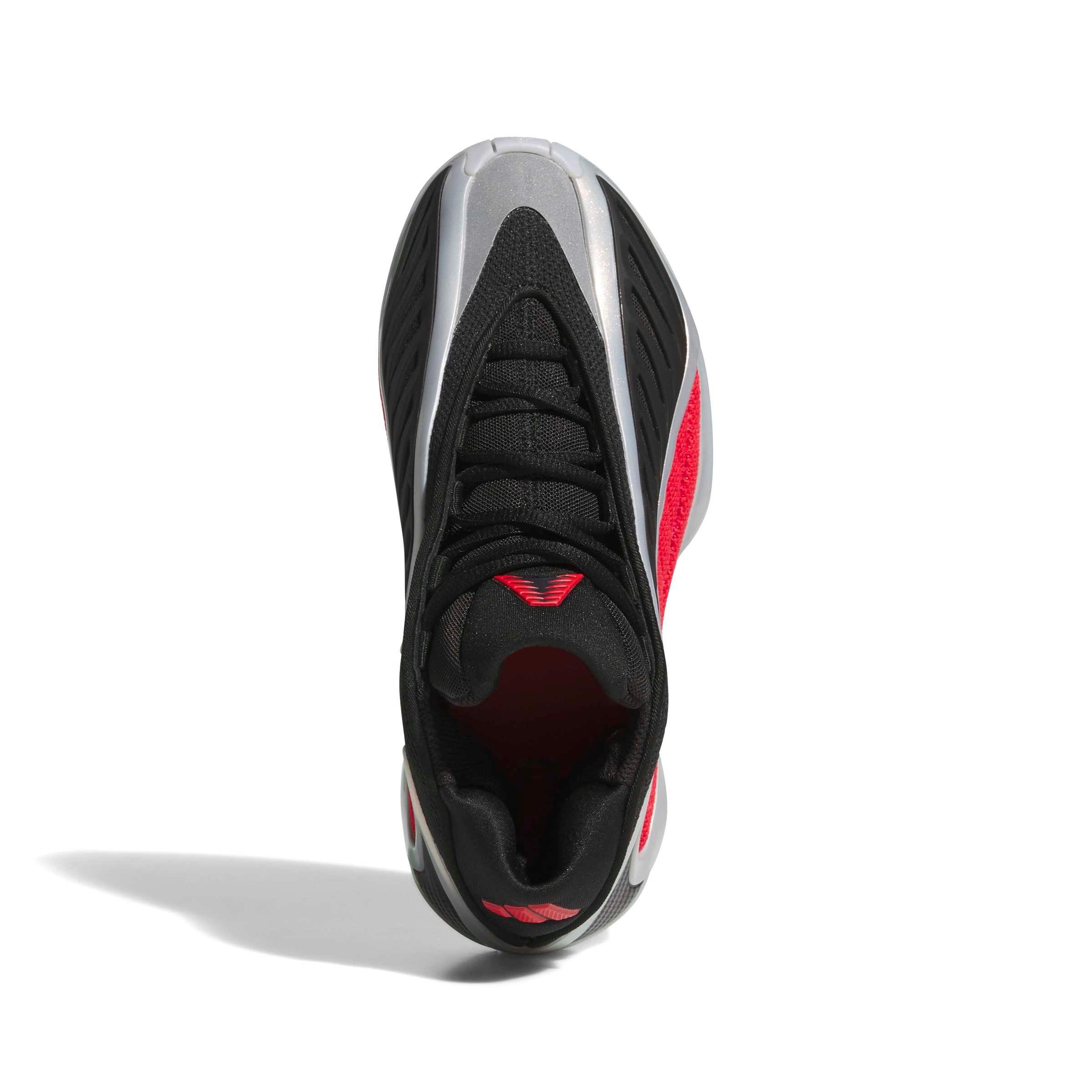 adidas Anthony Edwards 2 "Bulldawgs" Grade School Kids' Basketball Shoe - BLACK/RED/WHITE Thumbnail View 8