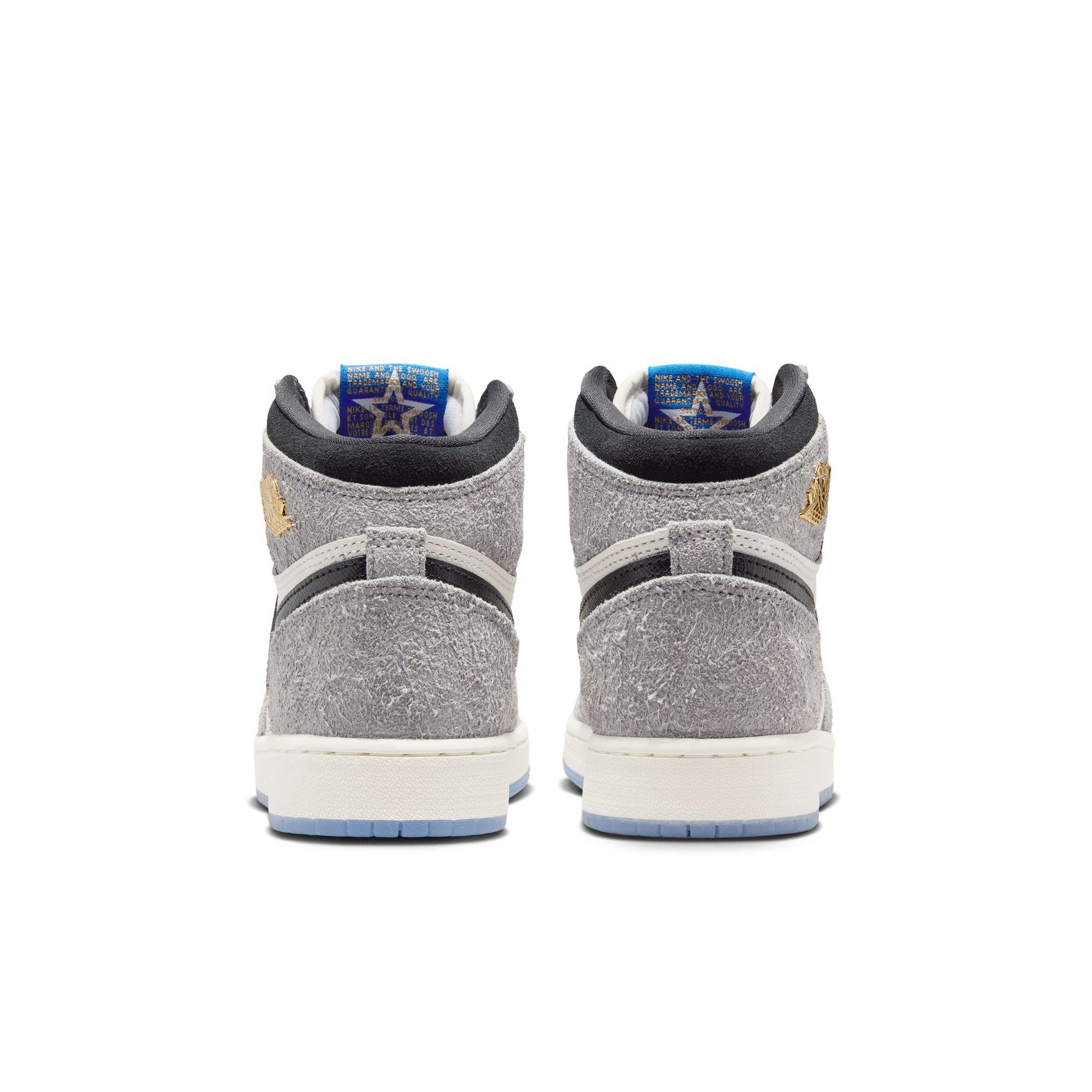 Jordan 1 Retro High OG &ldquo;Cool Grey&rdquo; Grade School Kids' Shoe - COOL GREY/BLACK/SAIL Thumbnail View 12