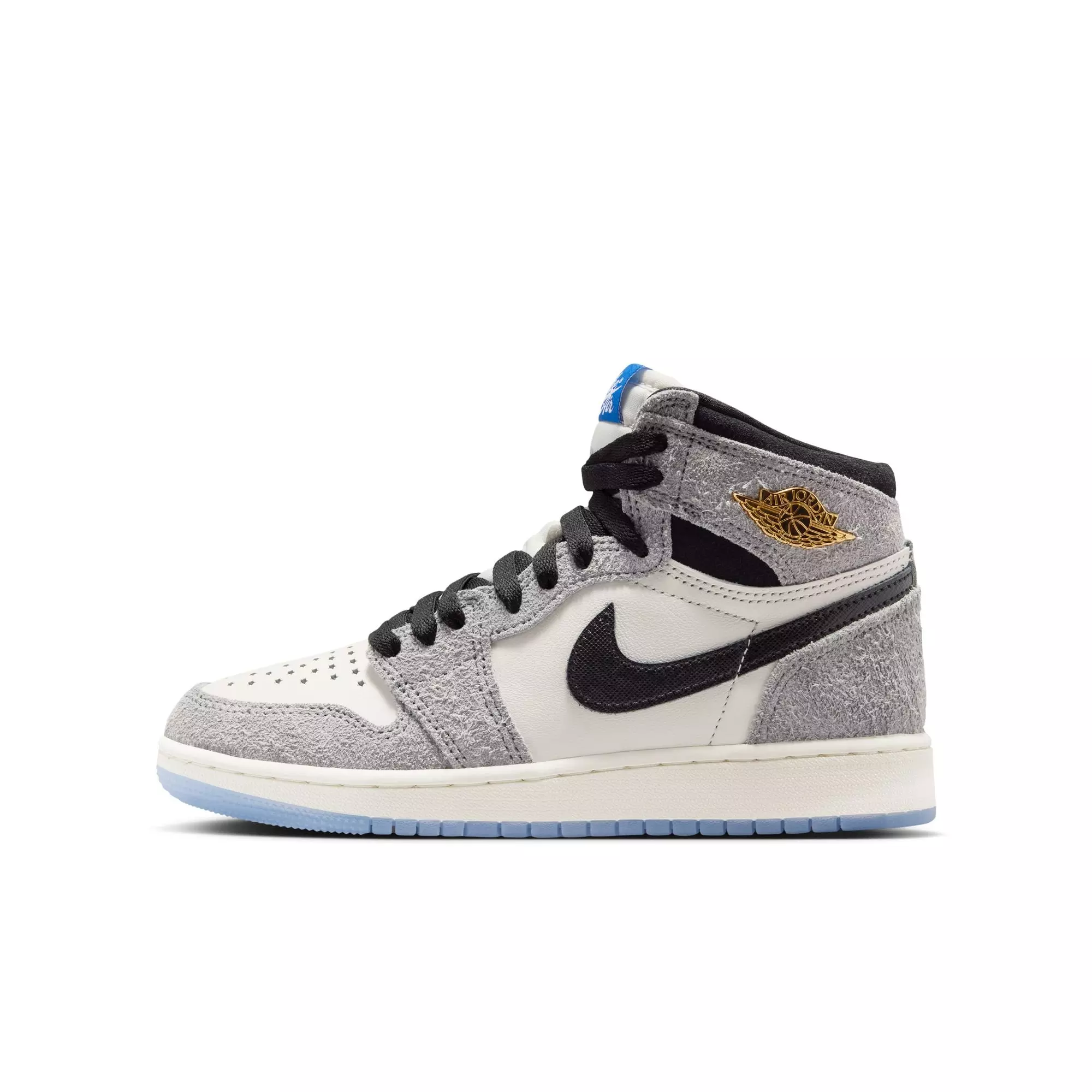 Jordan 1 Retro High OG &ldquo;Cool Grey&rdquo; Grade School Kids' Shoe - COOL GREY/BLACK/SAIL