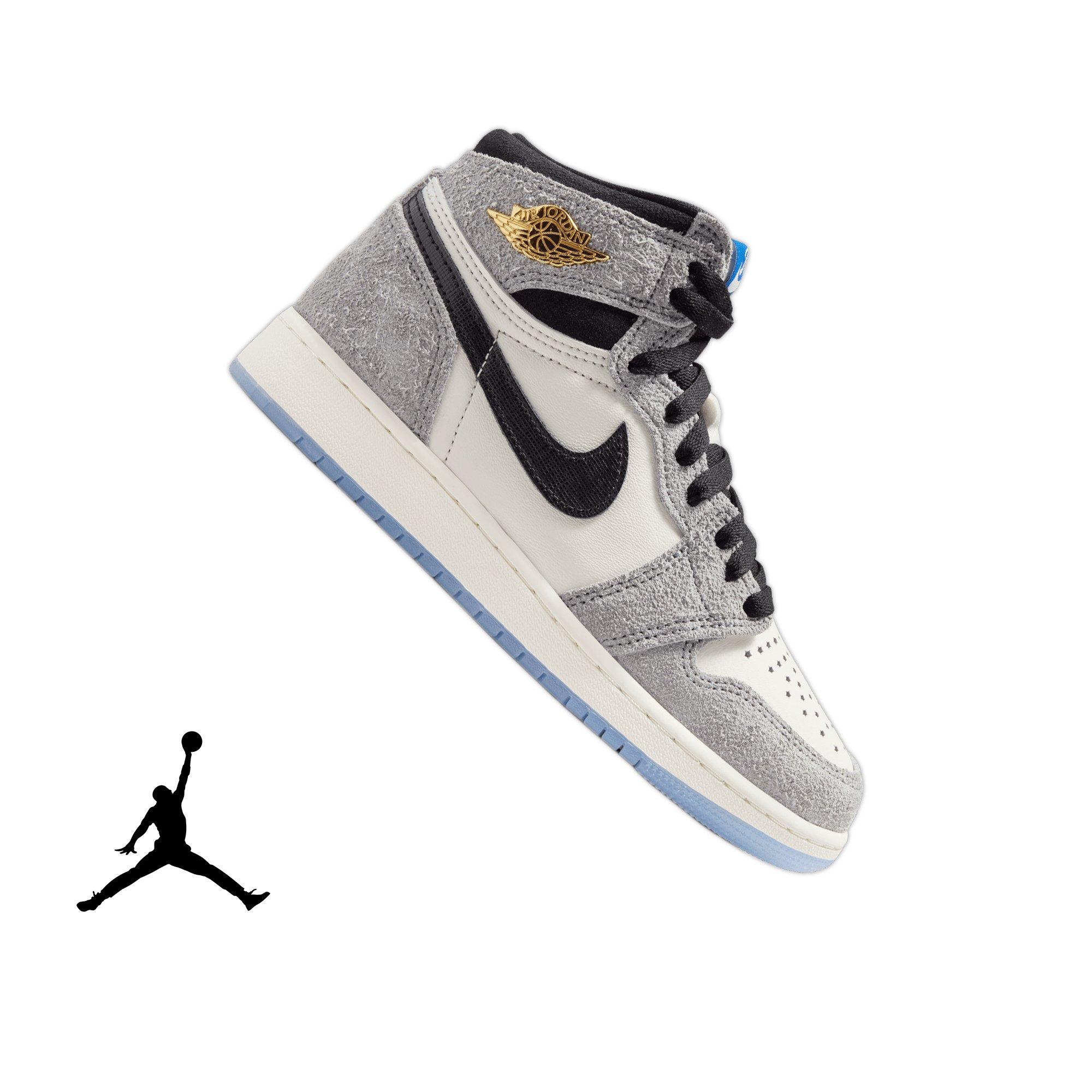 Jordan 1 Retro High OG &ldquo;Cool Grey&rdquo; Grade School Kids' Shoe - COOL GREY/BLACK/SAIL Thumbnail View 1