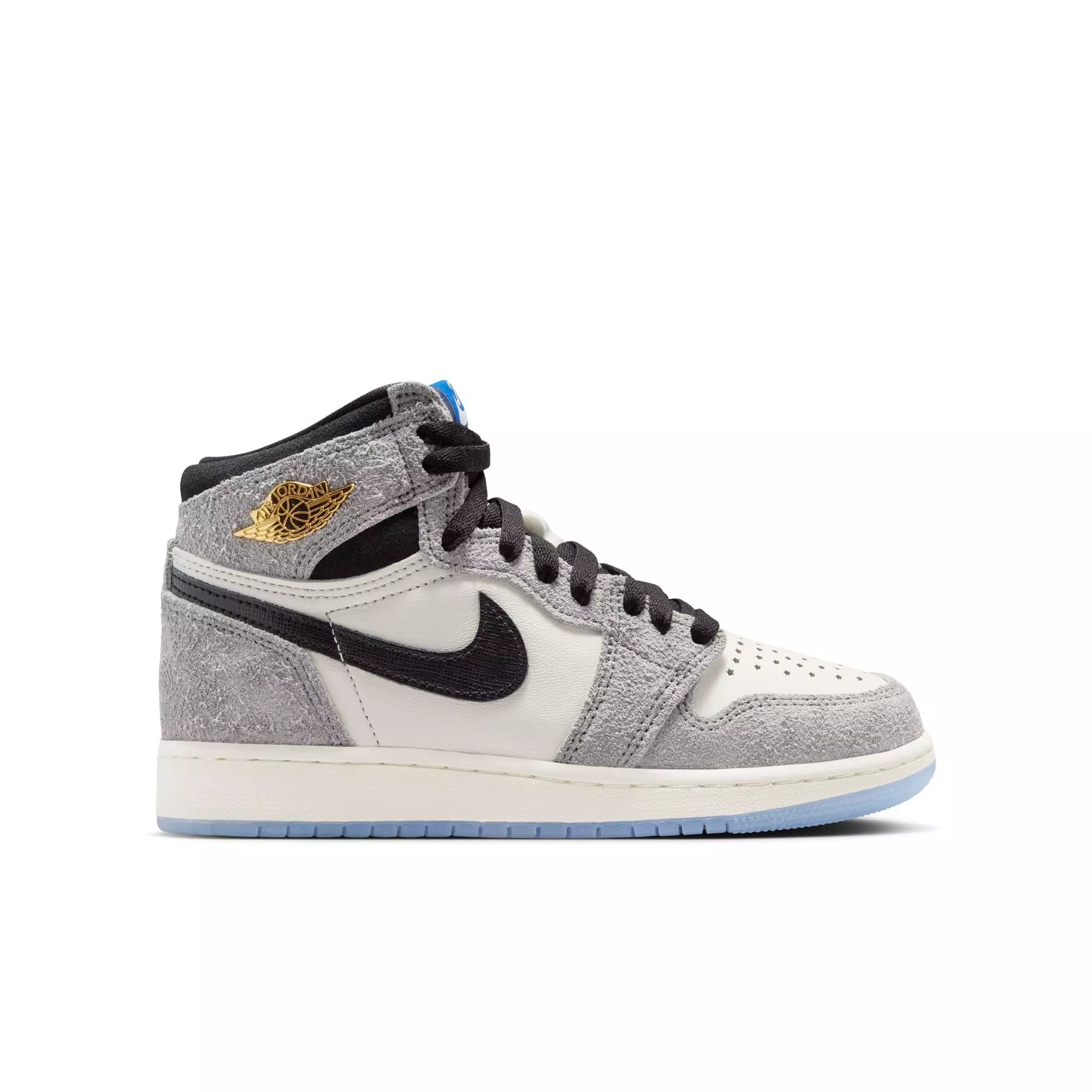 Jordan 1 Retro High OG &ldquo;Cool Grey&rdquo; Grade School Kids' Shoe - COOL GREY/BLACK/SAIL