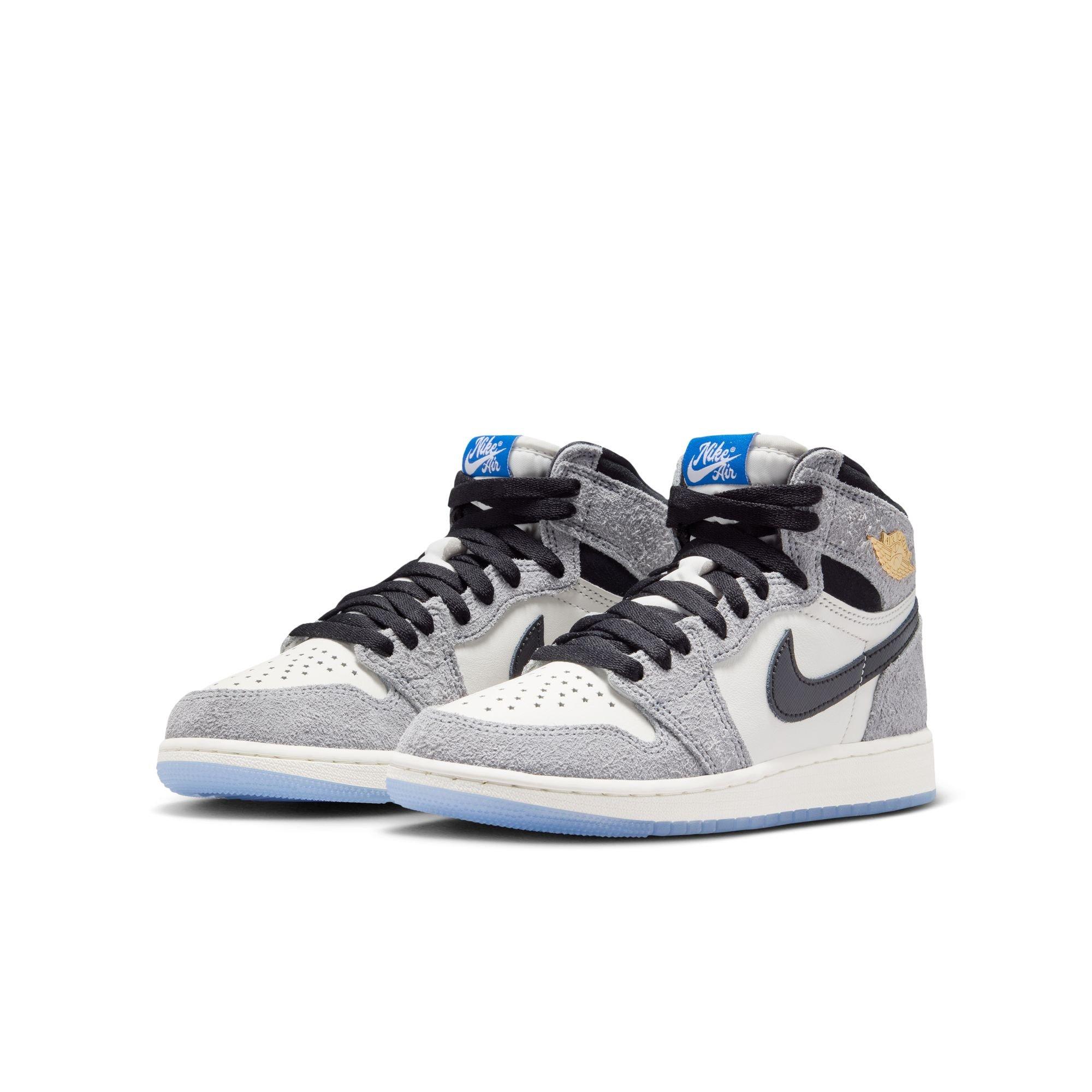 Jordan 1 Retro High OG &ldquo;Cool Grey&rdquo; Grade School Kids' Shoe - COOL GREY/BLACK/SAIL Thumbnail View 4