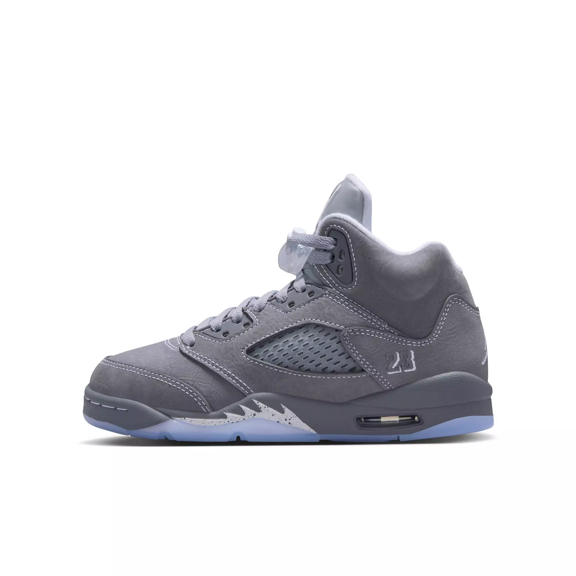 Jordan 5 Retro "Wolf Grey" Grade School Kids' Shoe - GRAPHITE/WHITE/WOLF GREY