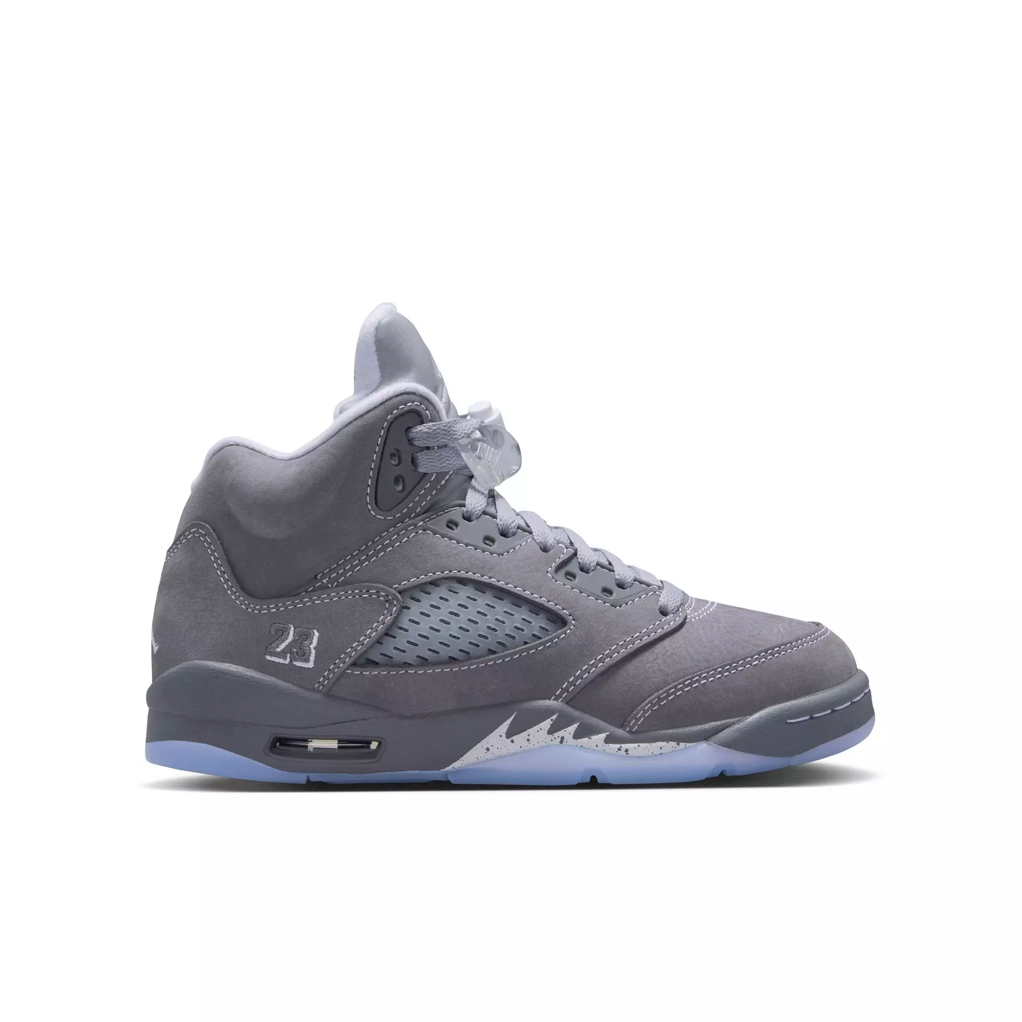 Jordan 5 Retro "Wolf Grey" Grade School Kids' Shoe - GRAPHITE/WHITE/WOLF GREY