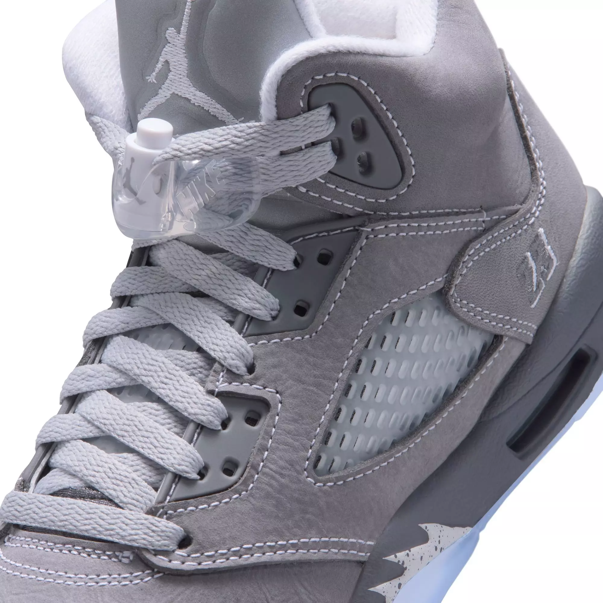 Jordan 5 Retro "Wolf Grey" Grade School Kids' Shoe - GRAPHITE/WHITE/WOLF GREY