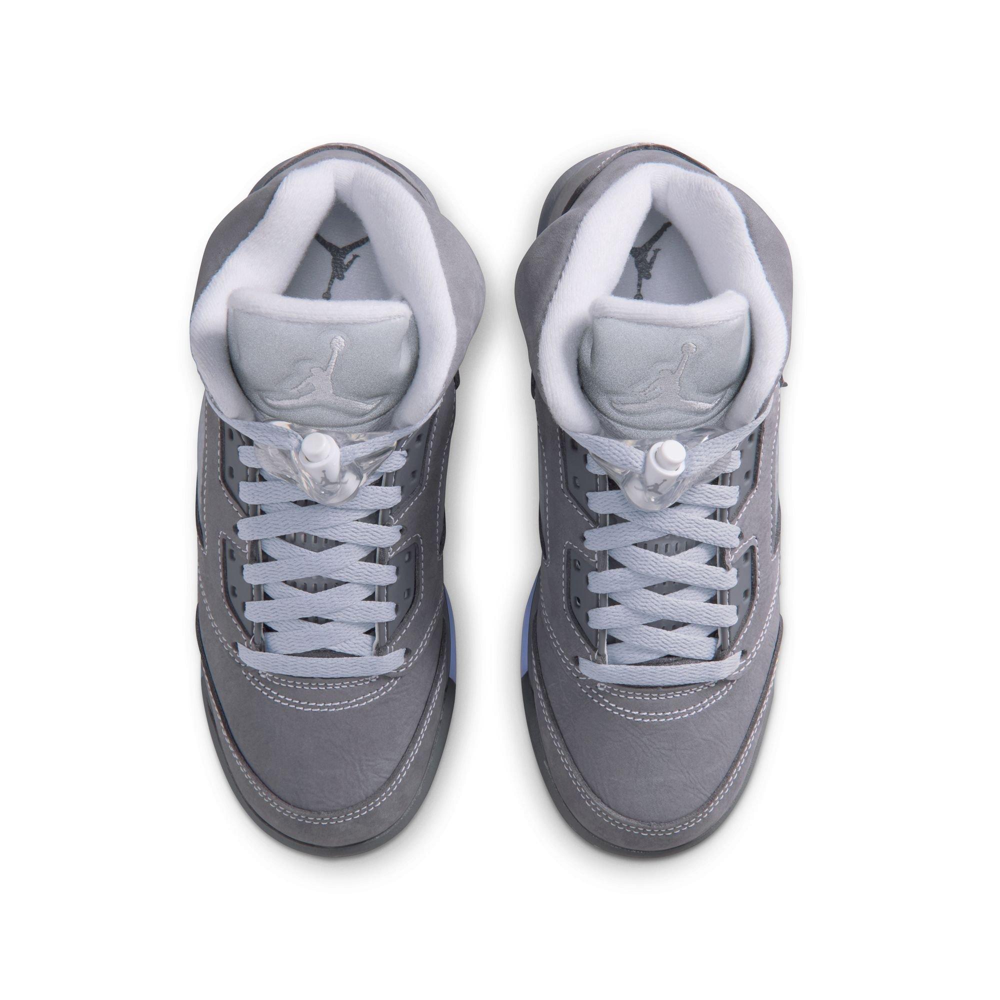 Jordan 5 Retro "Wolf Grey" Grade School Kids' Shoe - GRAPHITE/WHITE/WOLF GREY Thumbnail View 11