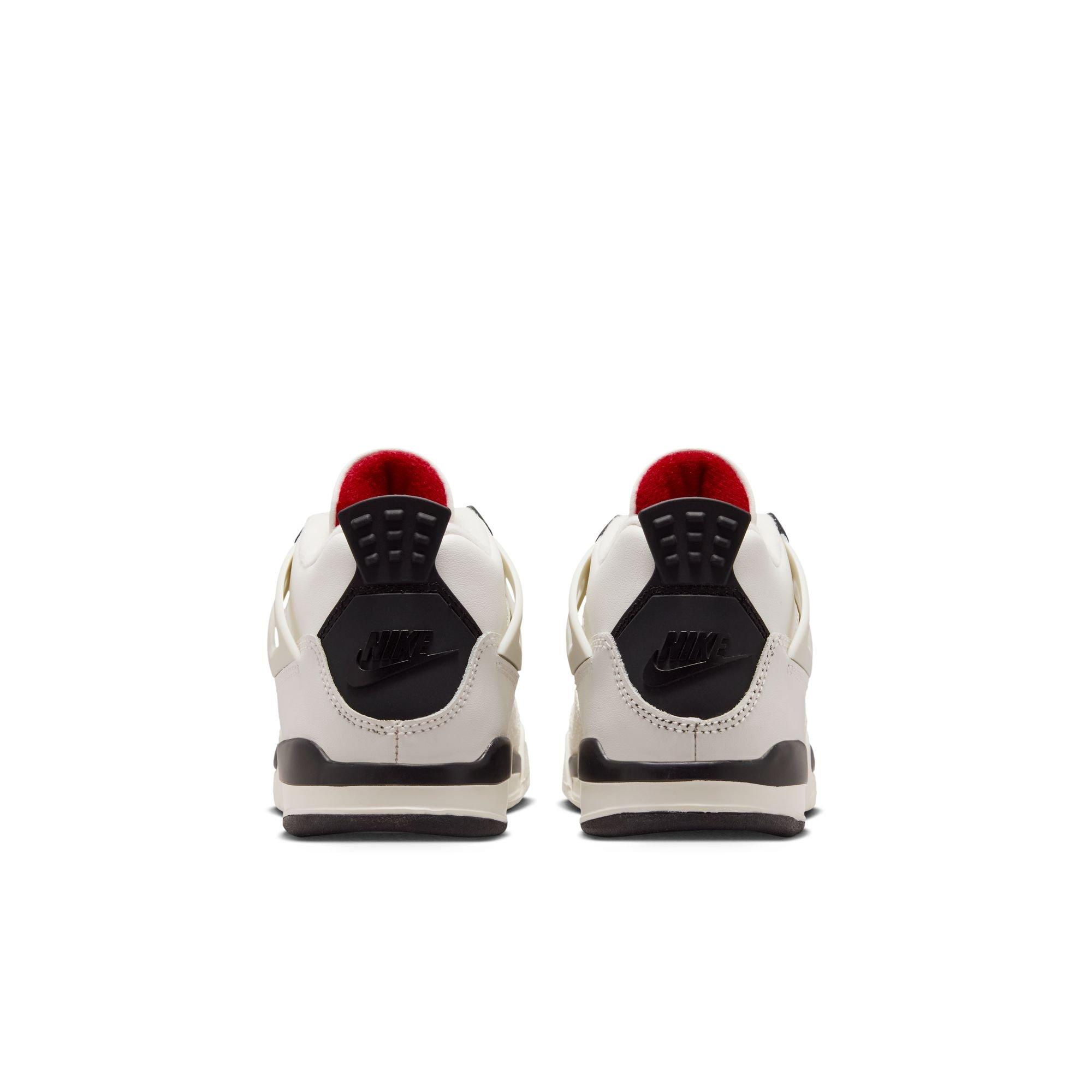 Jordan 4 Retro "Flight Club" Preschool Kids' Shoe - SAIL/BLACK/UNIVERSITY RED Thumbnail View 11
