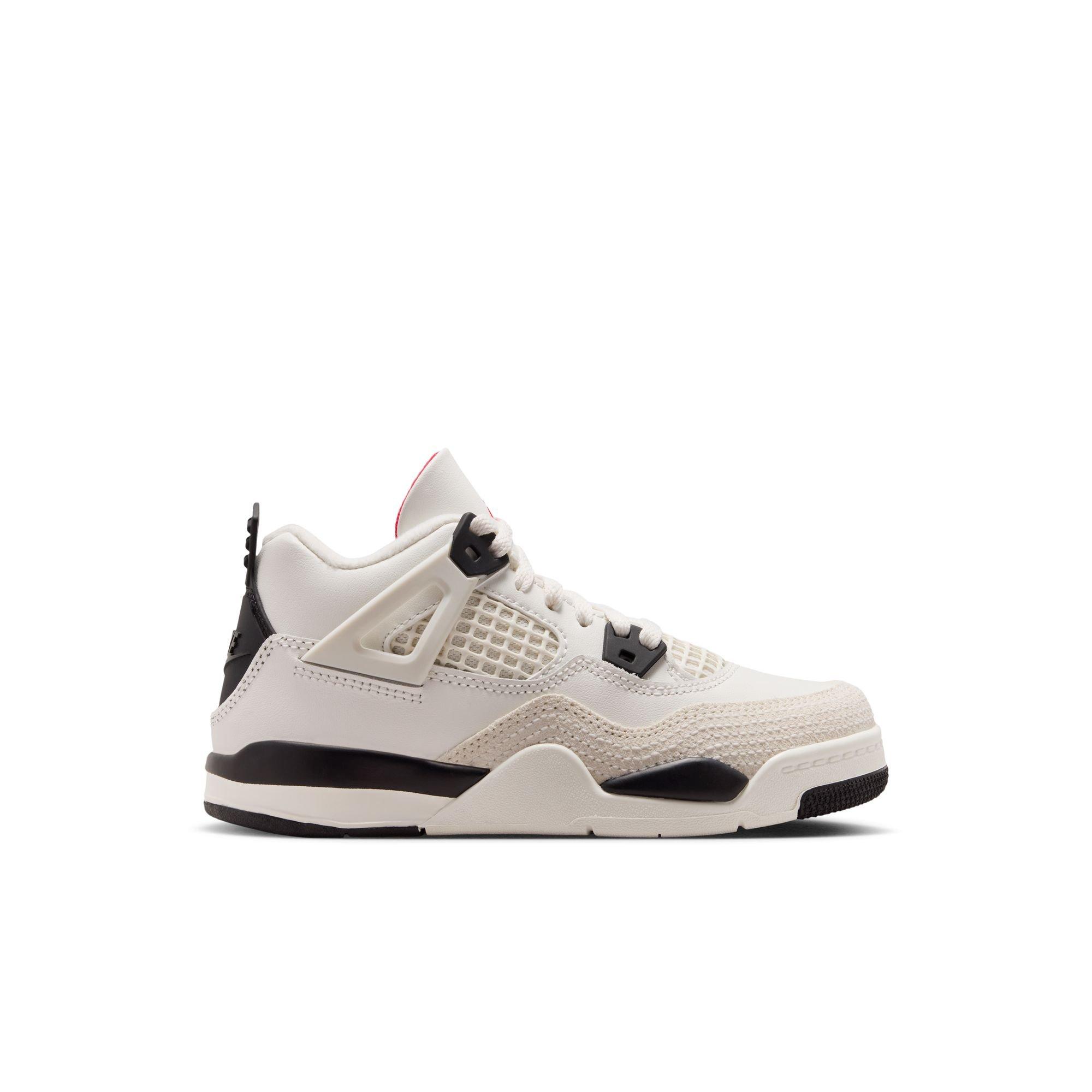 Jordan 4 Retro "Flight Club" Preschool Kids' Shoe - SAIL/BLACK/UNIVERSITY RED Thumbnail View 2