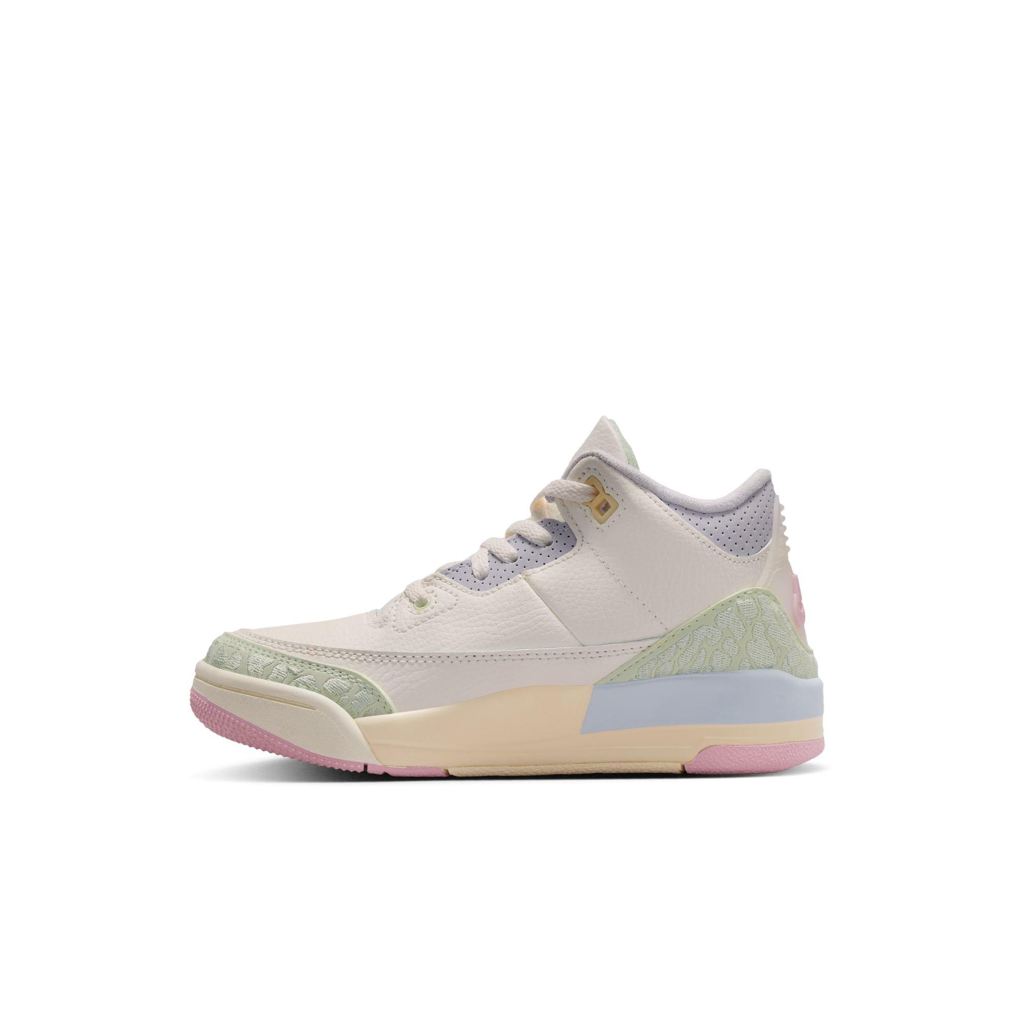 Jordan 3 Retro &ldquo;Spring Is in the Air&rdquo; Preschool Kids' Shoe - SAIL/AURA/JADE AURA/IRIS WHISPER Thumbnail View 8