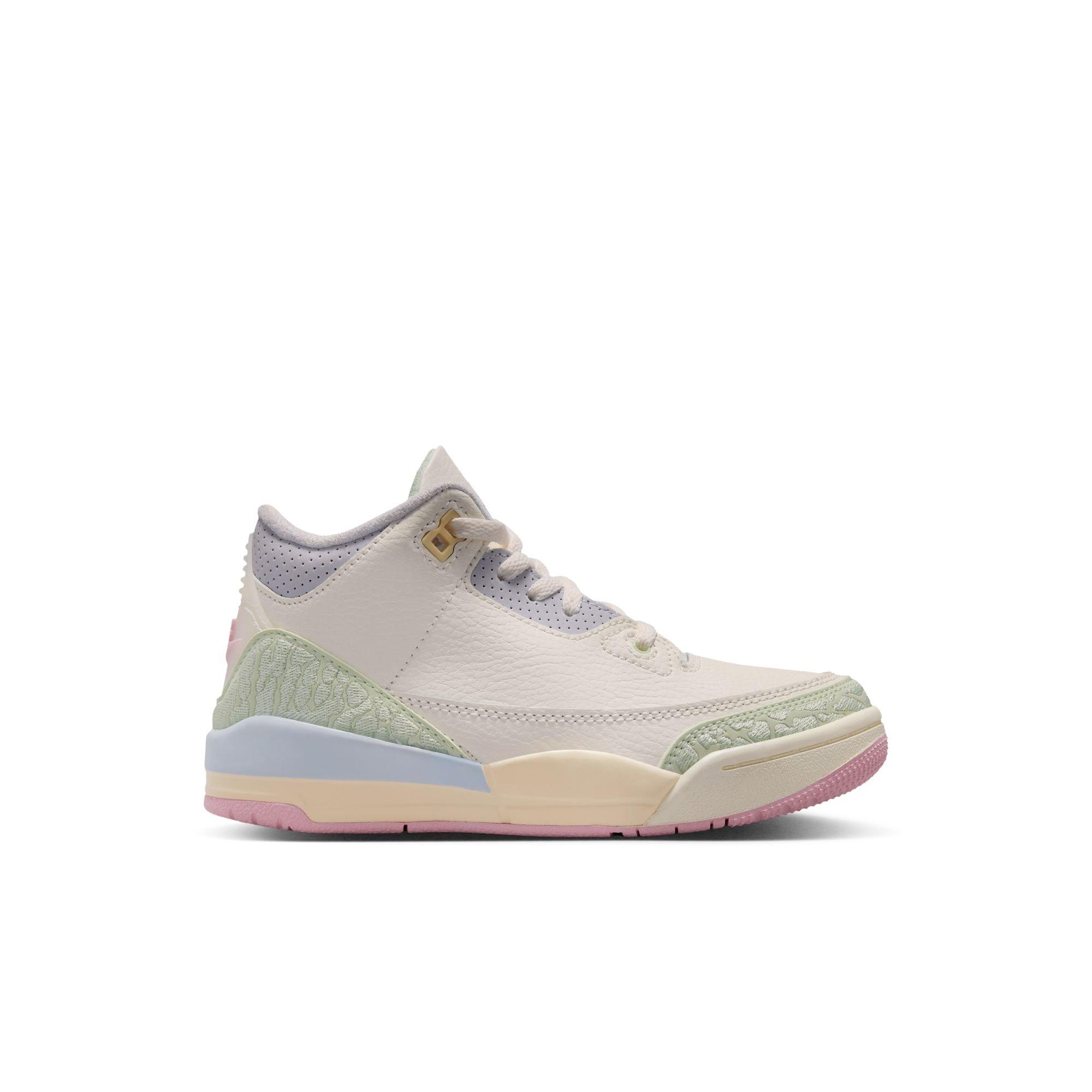 Jordan 3 Retro &ldquo;Spring Is in the Air&rdquo; Preschool Kids' Shoe - SAIL/AURA/JADE AURA/IRIS WHISPER Thumbnail View 2