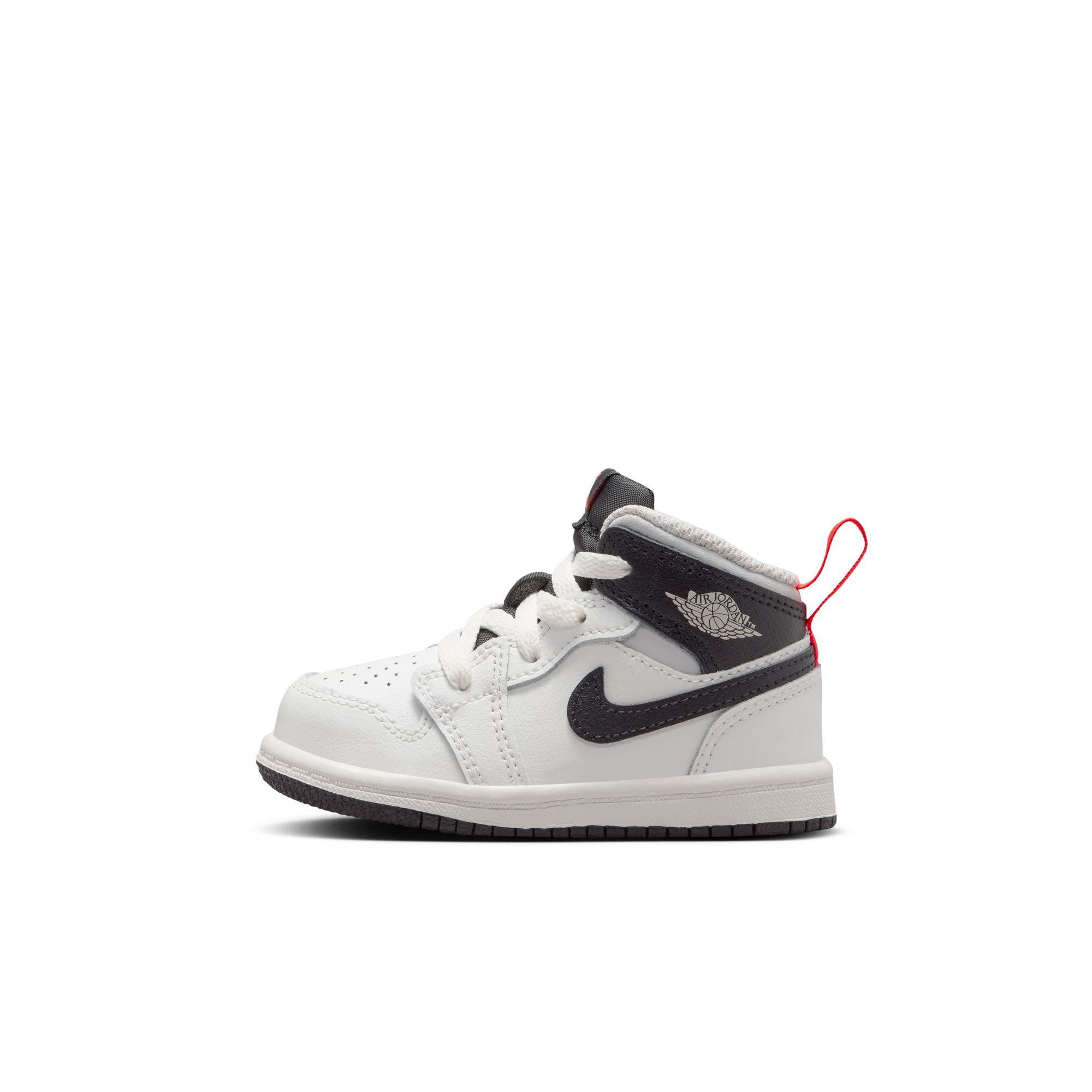 Jordan 1 Mid "Summit White/Black/Infrared 23" Toddler Boys' Shoe - WHITE/BLACK/RED Thumbnail View 3