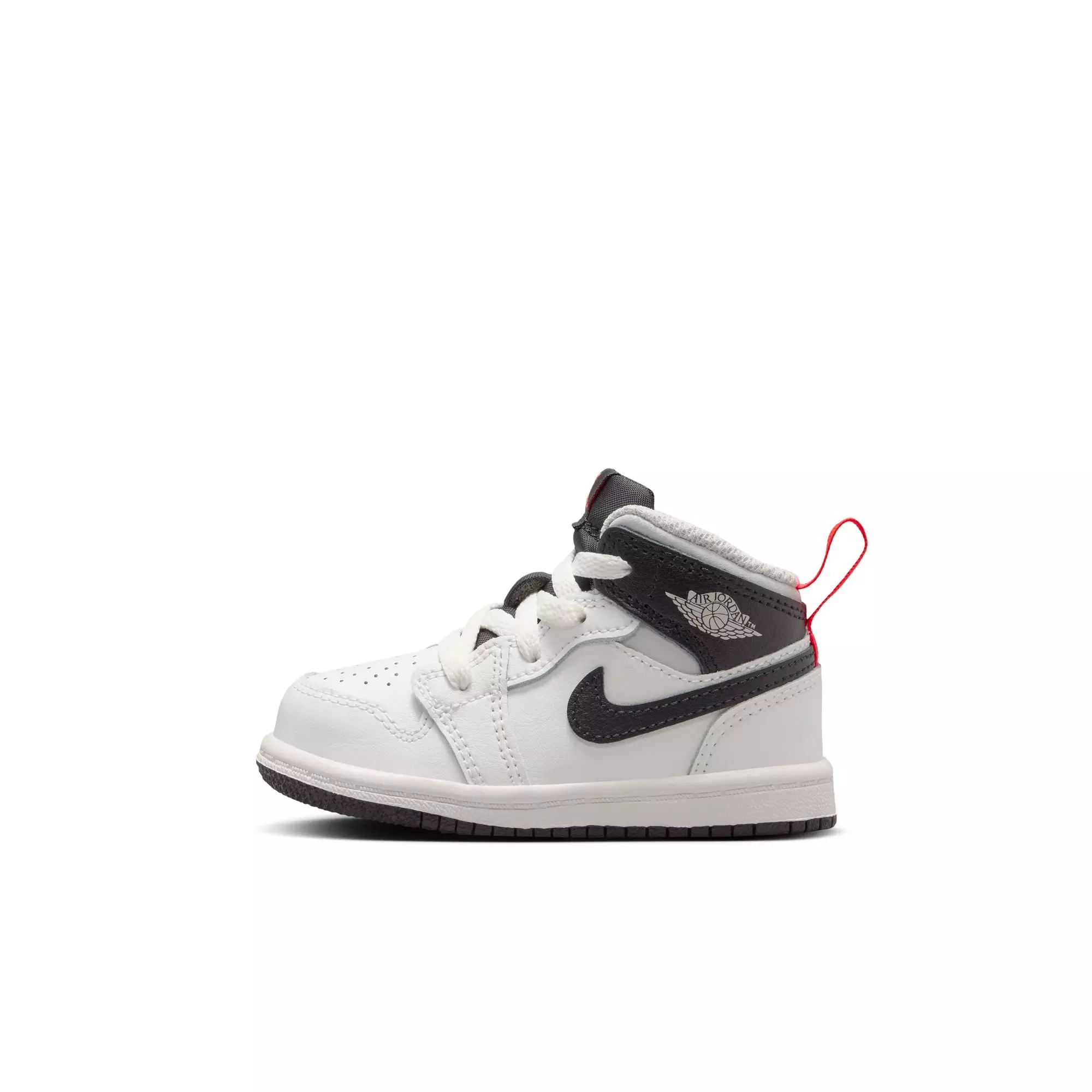 Jordan 1 Mid "Summit White/Black/Infrared 23" Toddler Boys' Shoe - WHITE/BLACK/RED