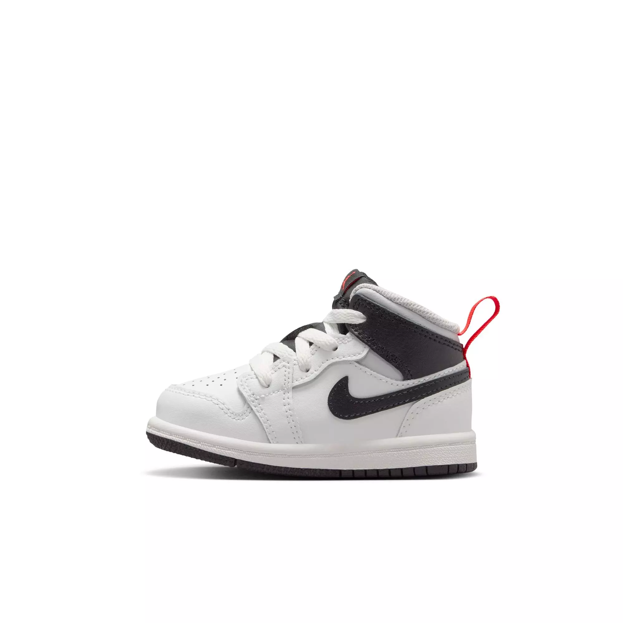 Jordan 1 Mid "Summit White/Black/Infrared 23" Toddler Boys' Shoe - WHITE/BLACK/RED