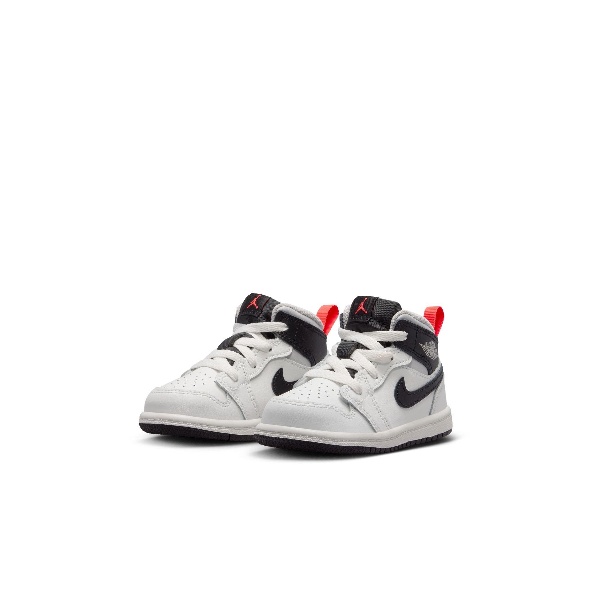 Jordan 1 Mid "Summit White/Black/Infrared 23" Toddler Boys' Shoe - WHITE/BLACK/RED Thumbnail View 5
