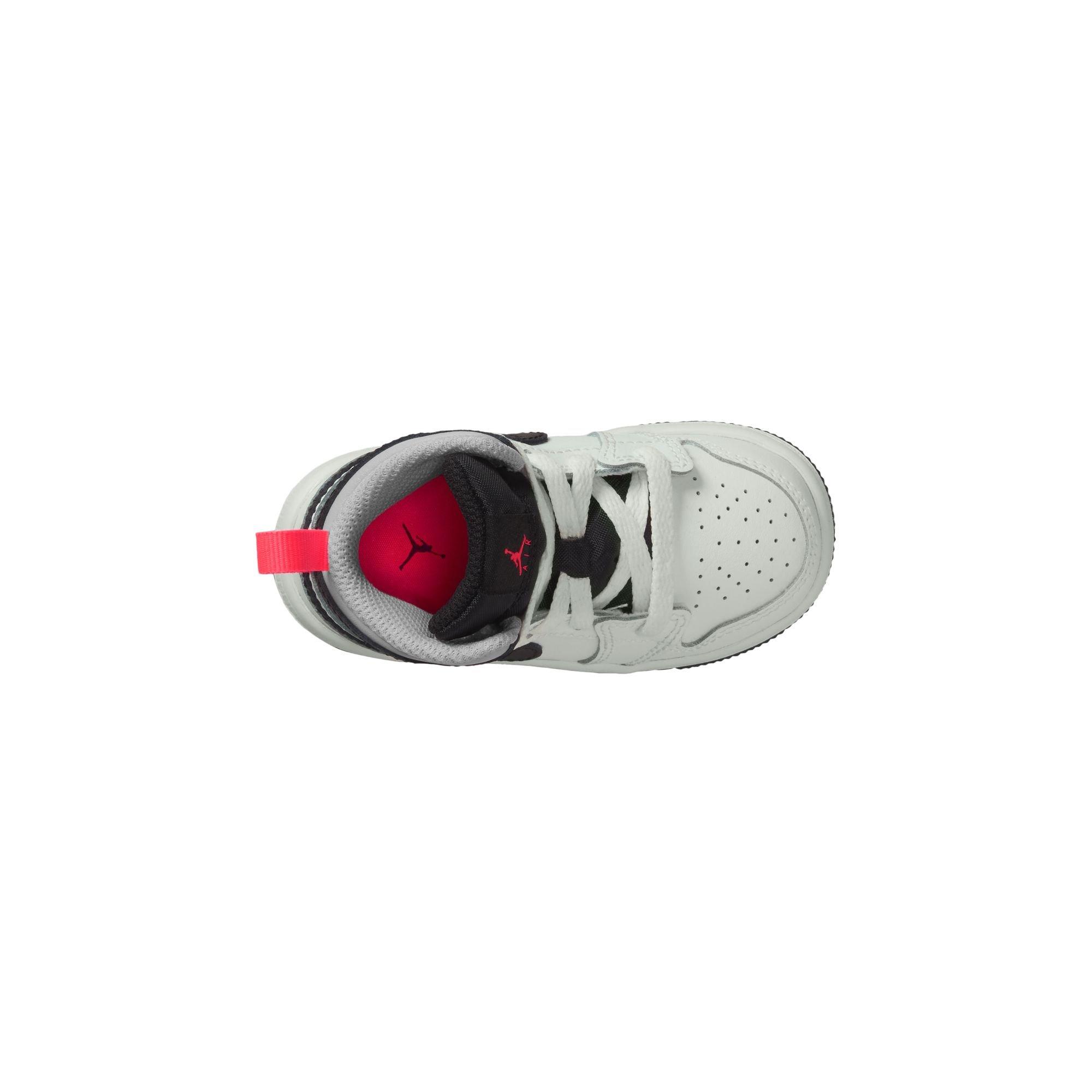 Jordan 1 Mid "Summit White/Black/Infrared 23" Toddler Boys' Shoe - WHITE/BLACK/RED Thumbnail View 8