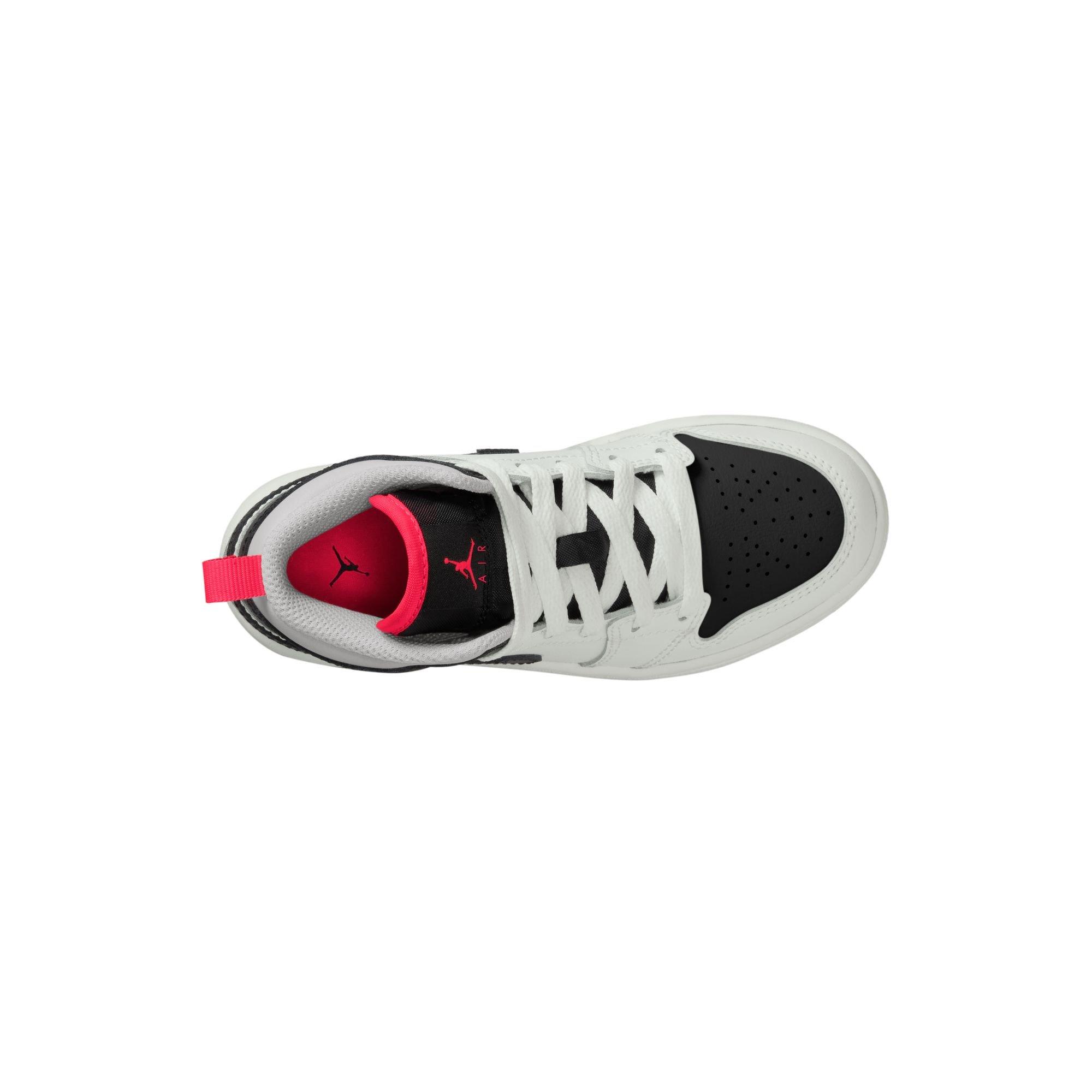 Jordan 1 Mid "Summit White/Black/Infrared 23" Preschool Boys' Shoe - WHITE/BLACK/RED Thumbnail View 8
