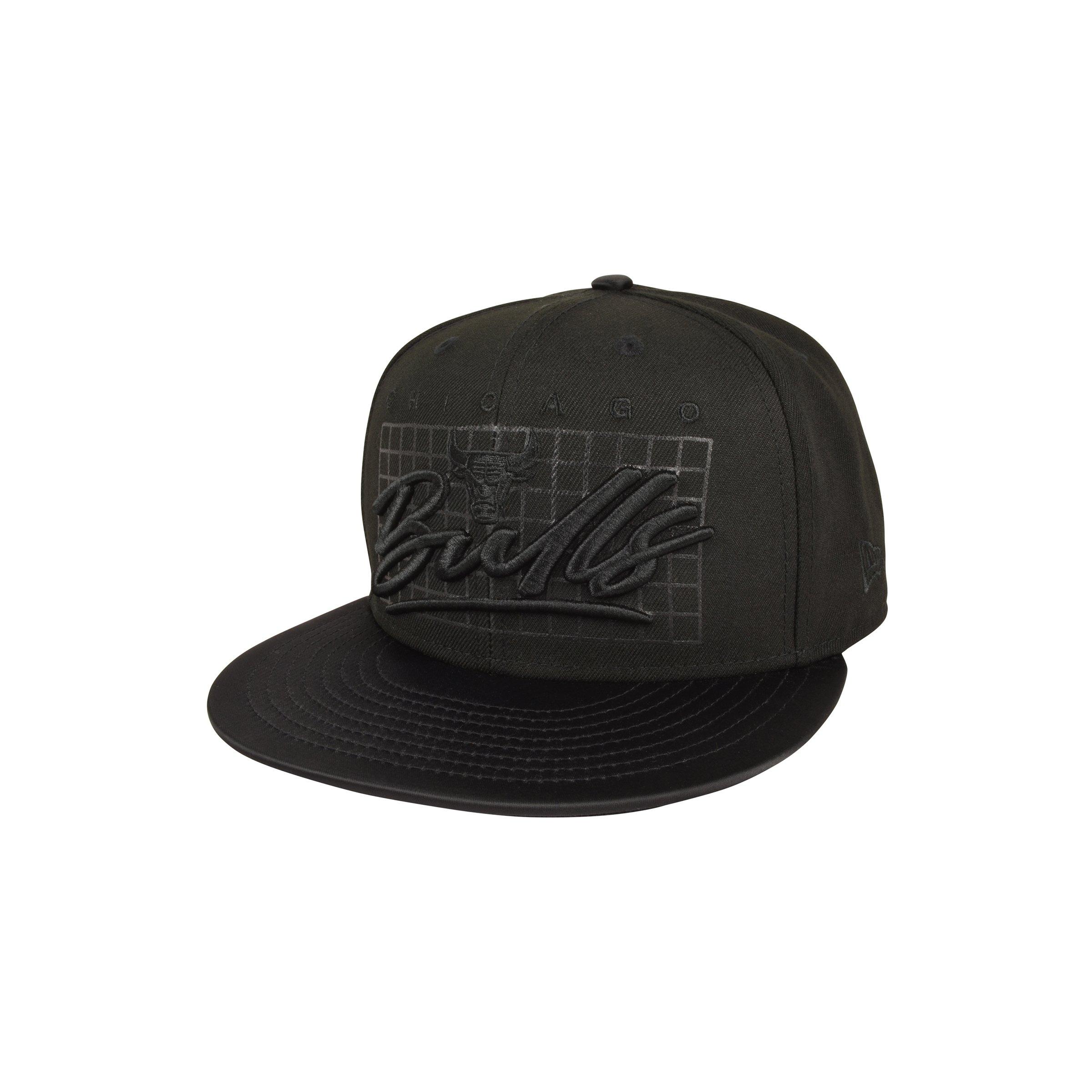 New Era Chicago Bulls 9FIFTY Black Cat Air Jordan 4 Snapback Hat - Black - BLACK Thumbnail View 1
