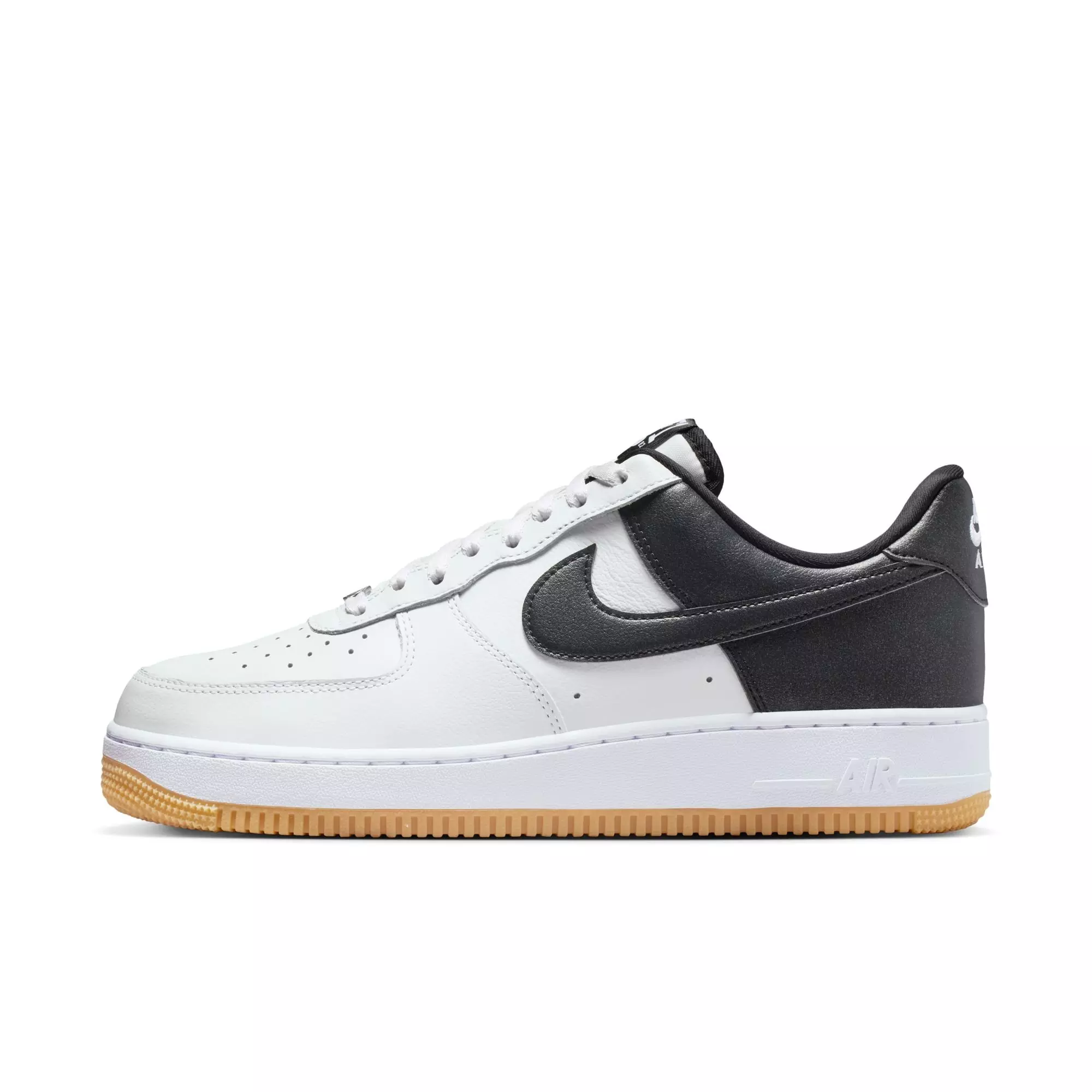 Nike Air Force 1 '07 LV8 "Summit White/Black/Metallic Silver" Men's Shoe - WHITE/BLACK/SILVER