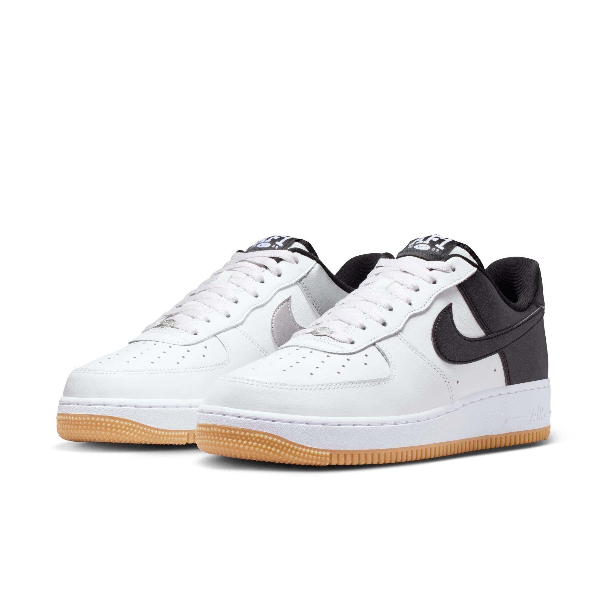 Nike Air Force 1 '07 LV8 "Summit White/Black/Metallic Silver" Men's Shoe - WHITE/BLACK/SILVER Thumbnail View 5