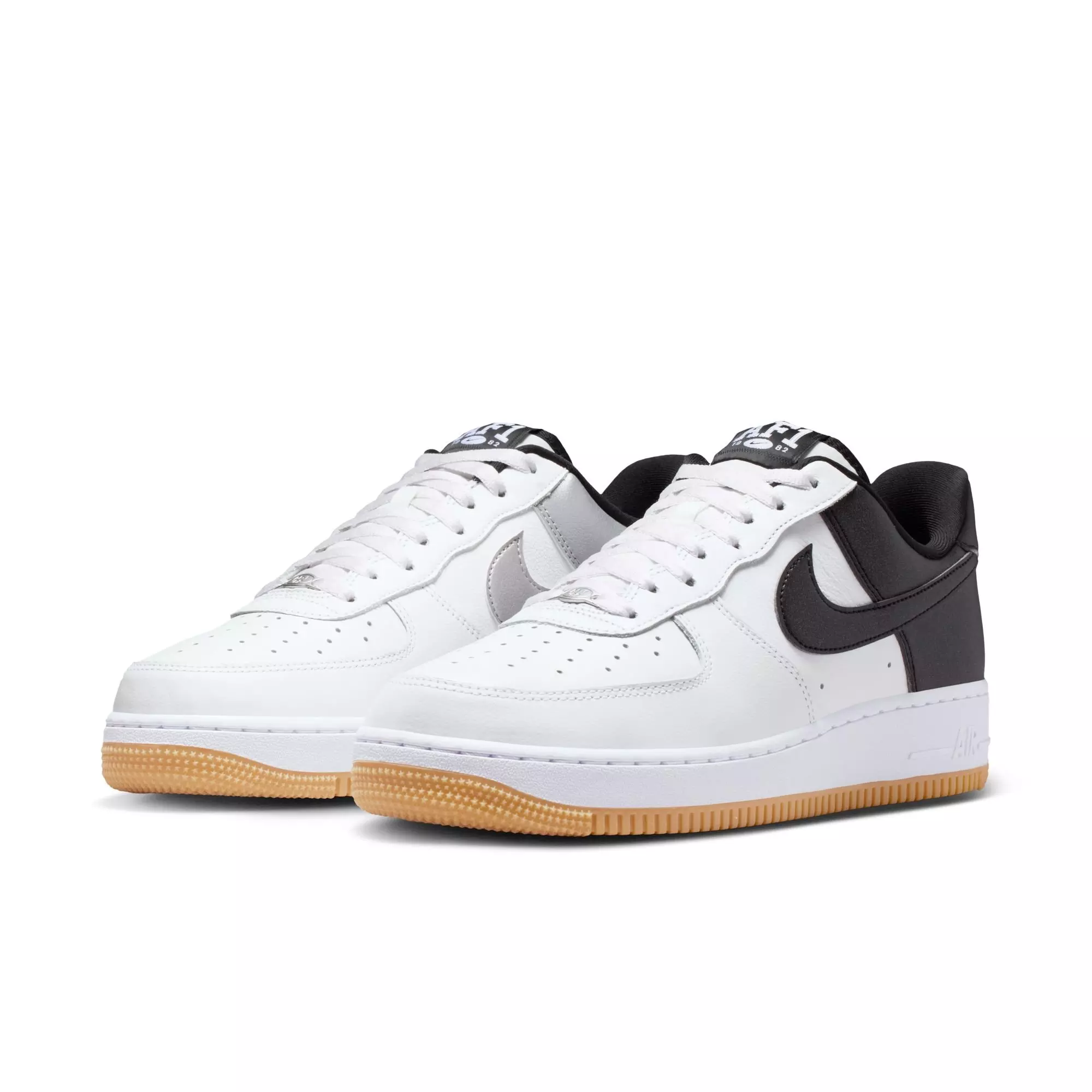 Nike Air Force 1 '07 LV8 "Summit White/Black/Metallic Silver" Men's Shoe - WHITE/BLACK/SILVER