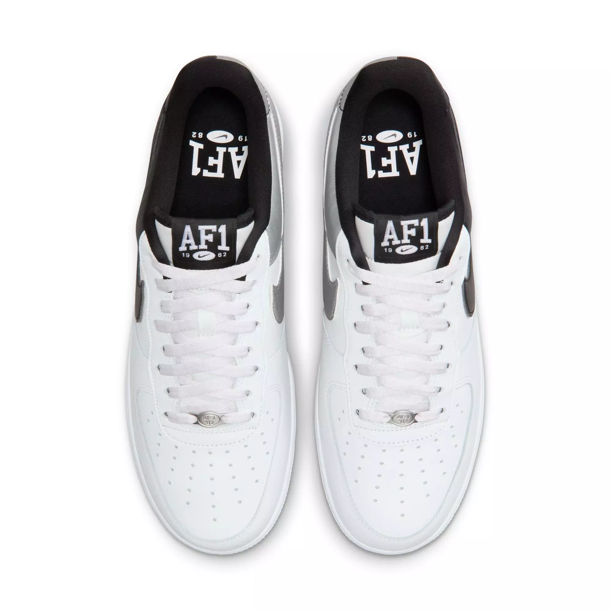 Nike Air Force 1 '07 LV8 "Summit White/Black/Metallic Silver" Men's Shoe - WHITE/BLACK/SILVER