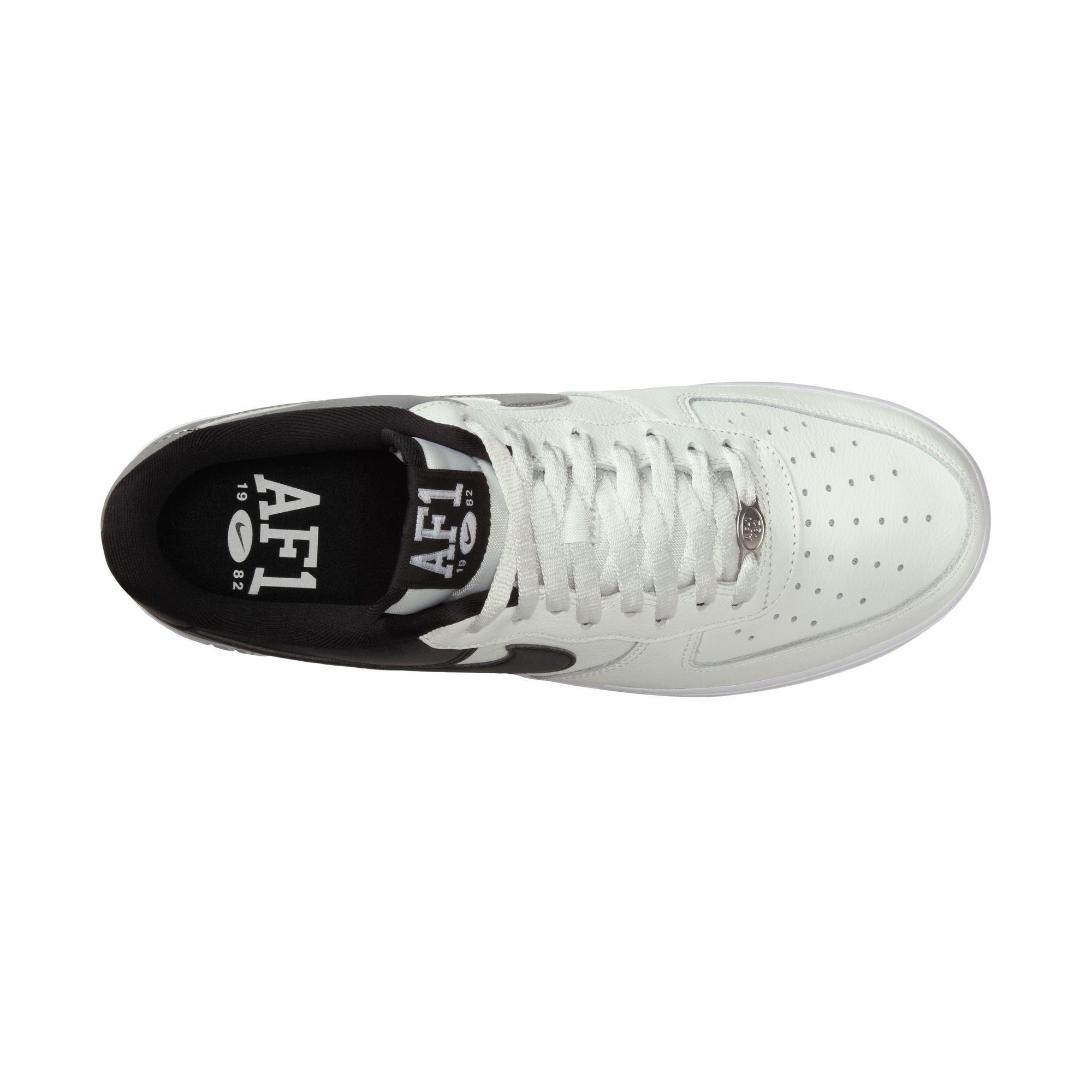 Nike Air Force 1 '07 LV8 "Summit White/Black/Metallic Silver" Men's Shoe - WHITE/BLACK/SILVER Thumbnail View 8