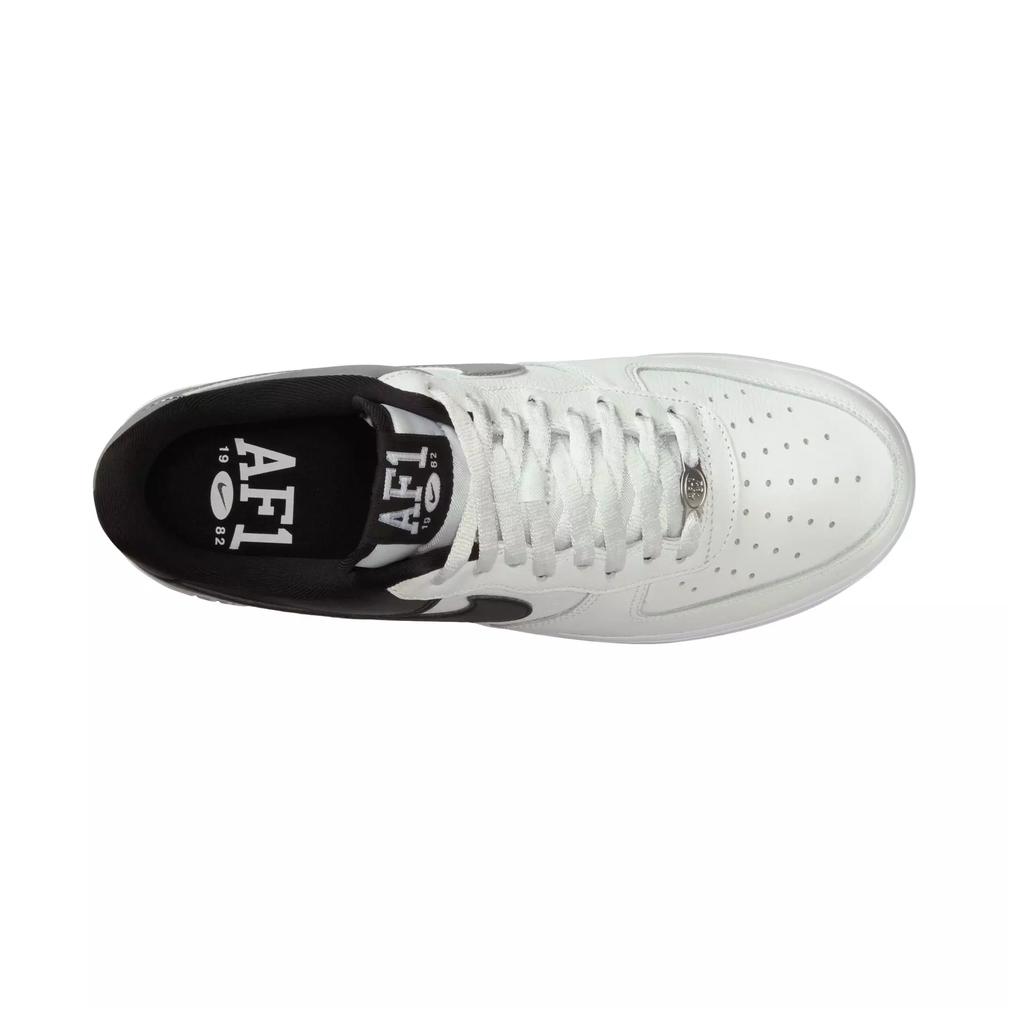 Nike Air Force 1 '07 LV8 "Summit White/Black/Metallic Silver" Men's Shoe - WHITE/BLACK/SILVER