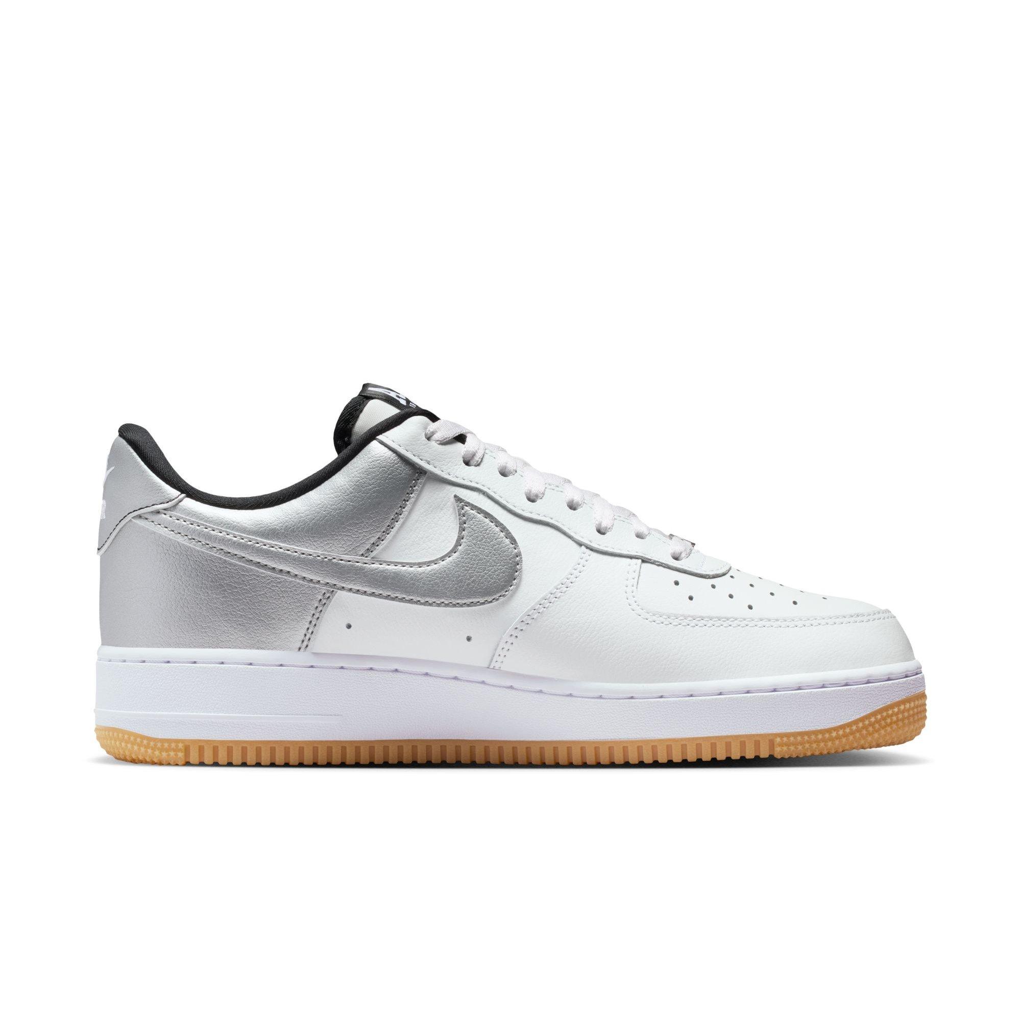 Nike Air Force 1 '07 LV8 "Summit White/Black/Metallic Silver" Men's Shoe - WHITE/BLACK/SILVER Thumbnail View 2