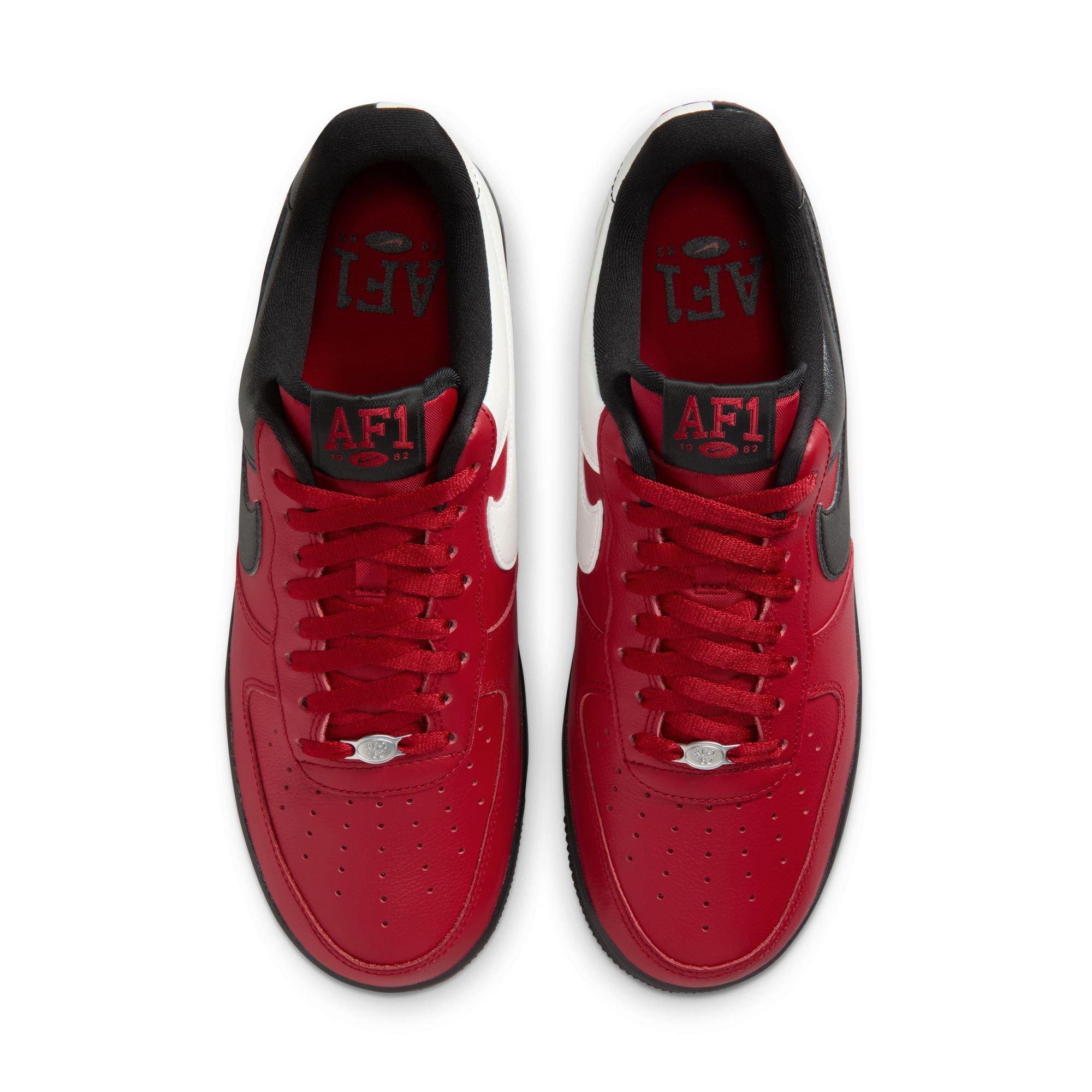 Nike Air Force 1 '07 LV8 "Gym Red/Black/Summit White" Men's Shoe - RED/BLACK/WHITE Thumbnail View 6