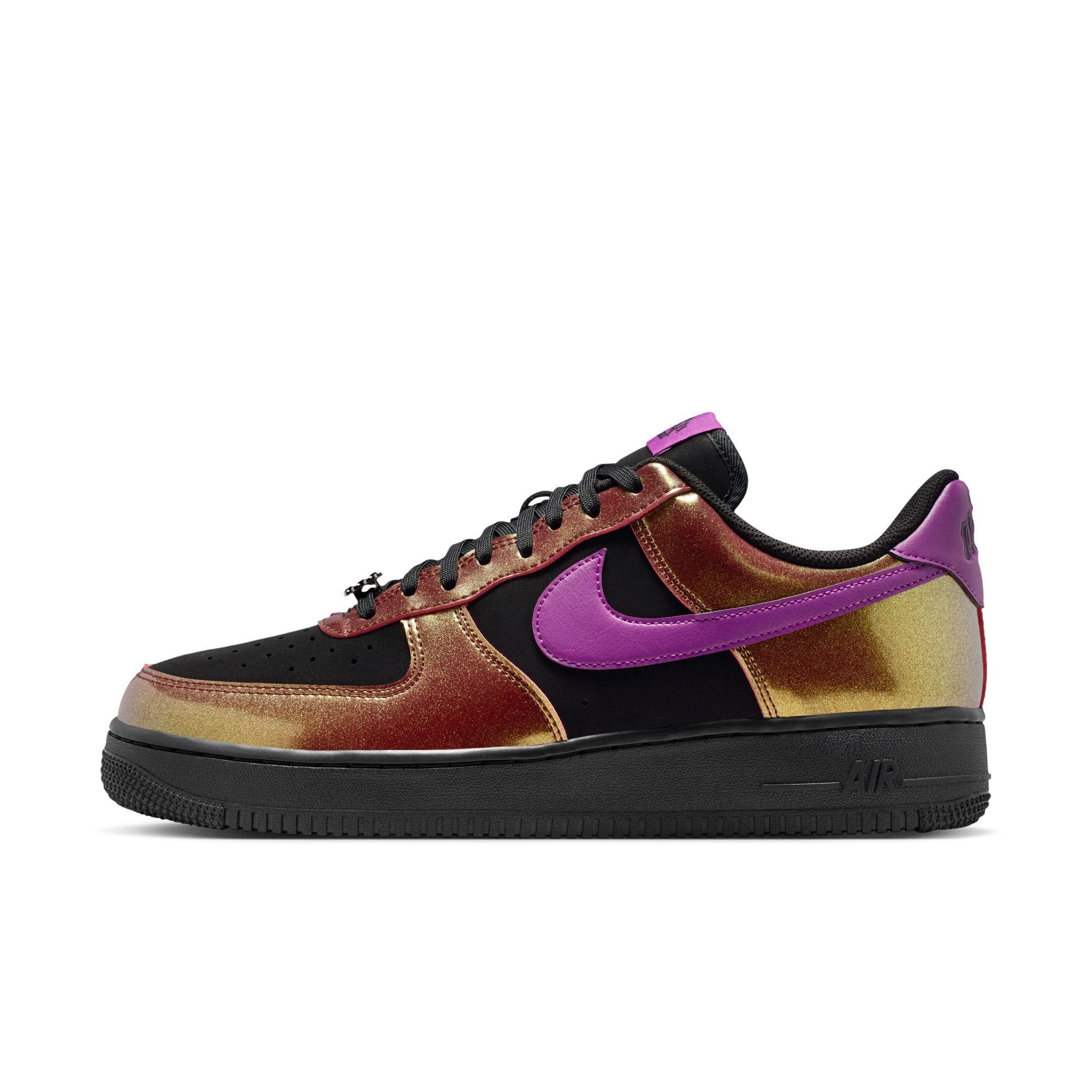 Nike Air Force 1 '07 LV8 "Black/Bold Berry" Men's Shoe - BLACK/MULTI Thumbnail View 3