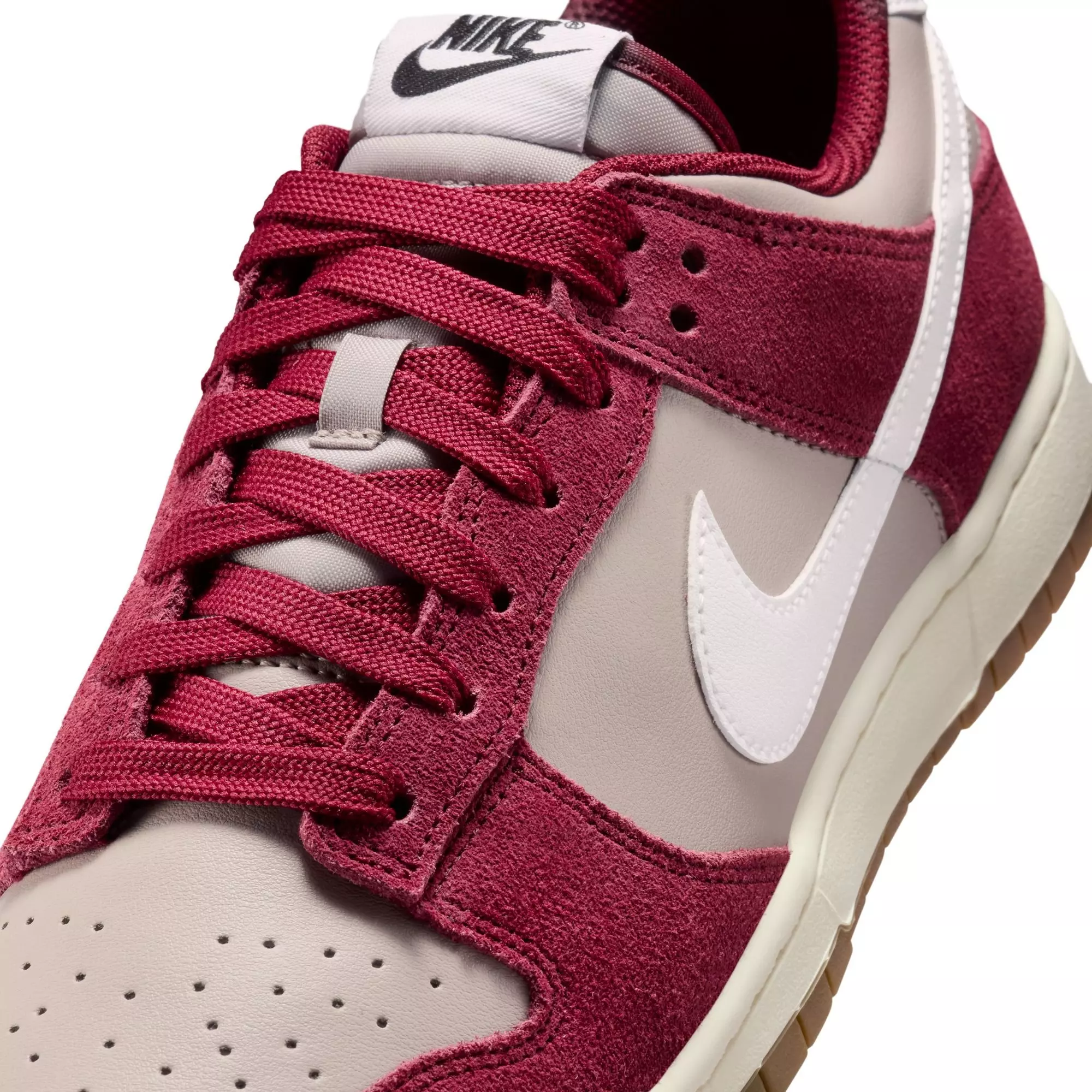 Nike Dunk Low Retro SE "College Grey/White Team Red/Sail" Men's Shoe - GREY/RED