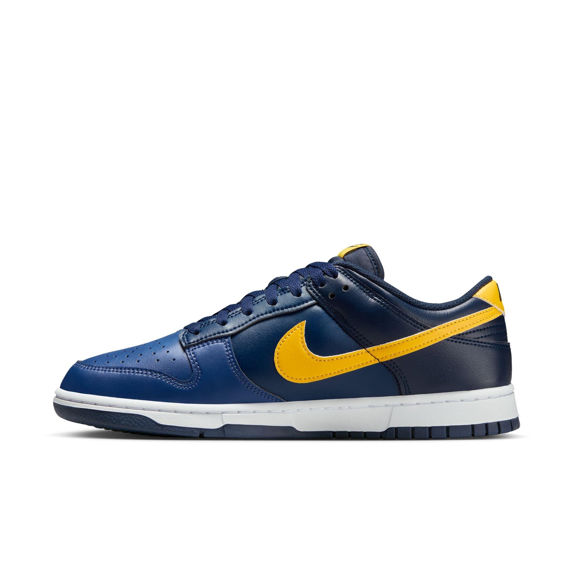 Nike Dunk Low Retro "Blue Legend/Varsity Maize/Midnight Navy" Men's Shoe - NAVY/YELLOW Thumbnail View 3