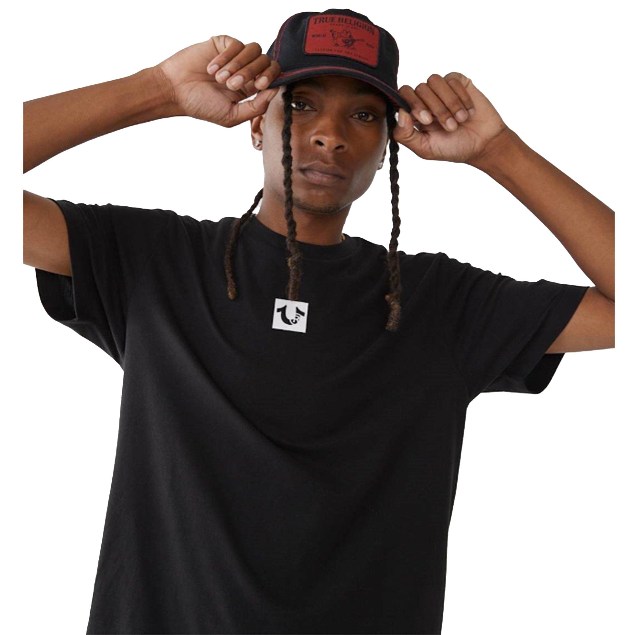 True Religion Big T Patch Trucker Cap-Black/Red - BLACK/RED Thumbnail View 4