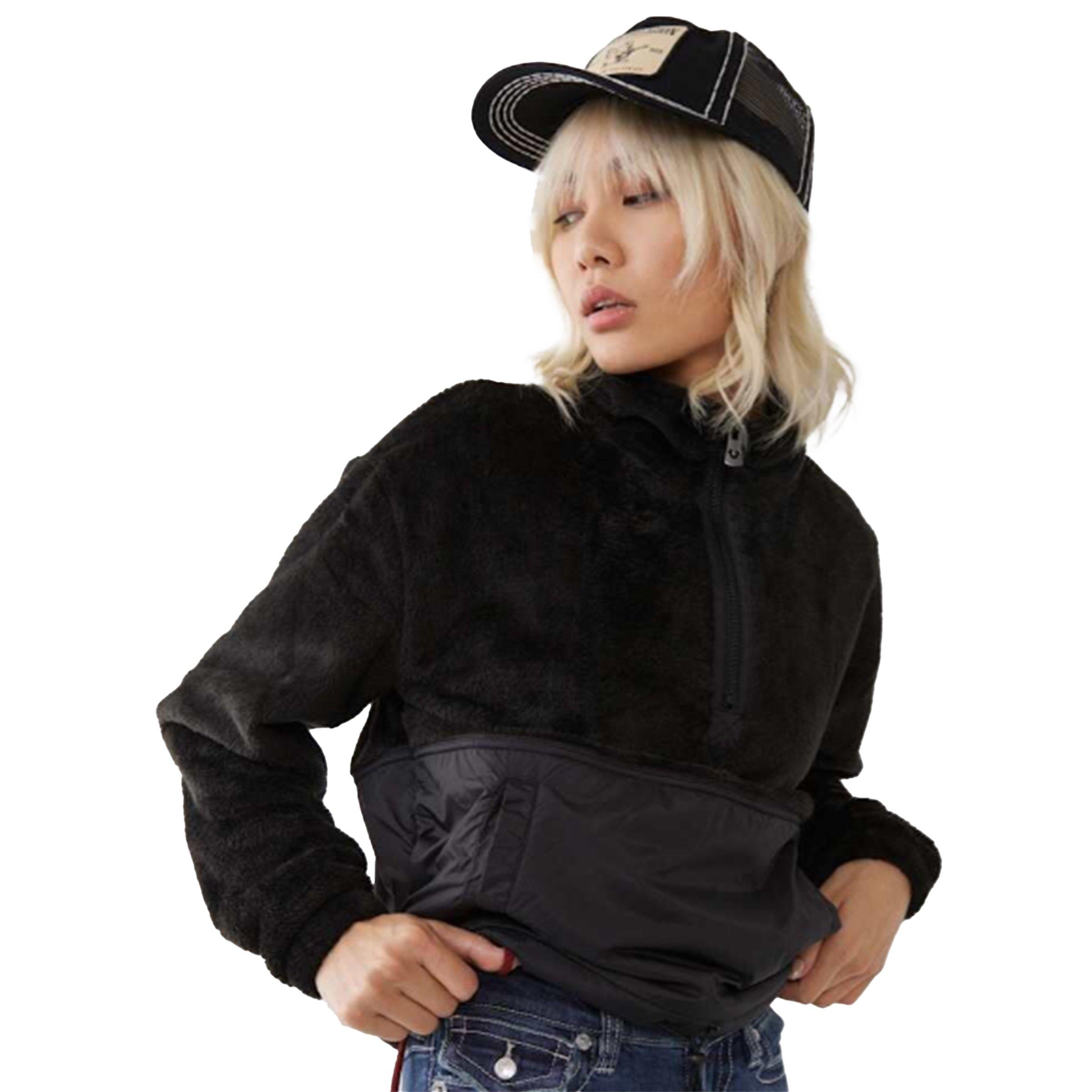 True Religion Big T Patch Trucker Hat-Black/White - BLACK/WHITE Thumbnail View 4