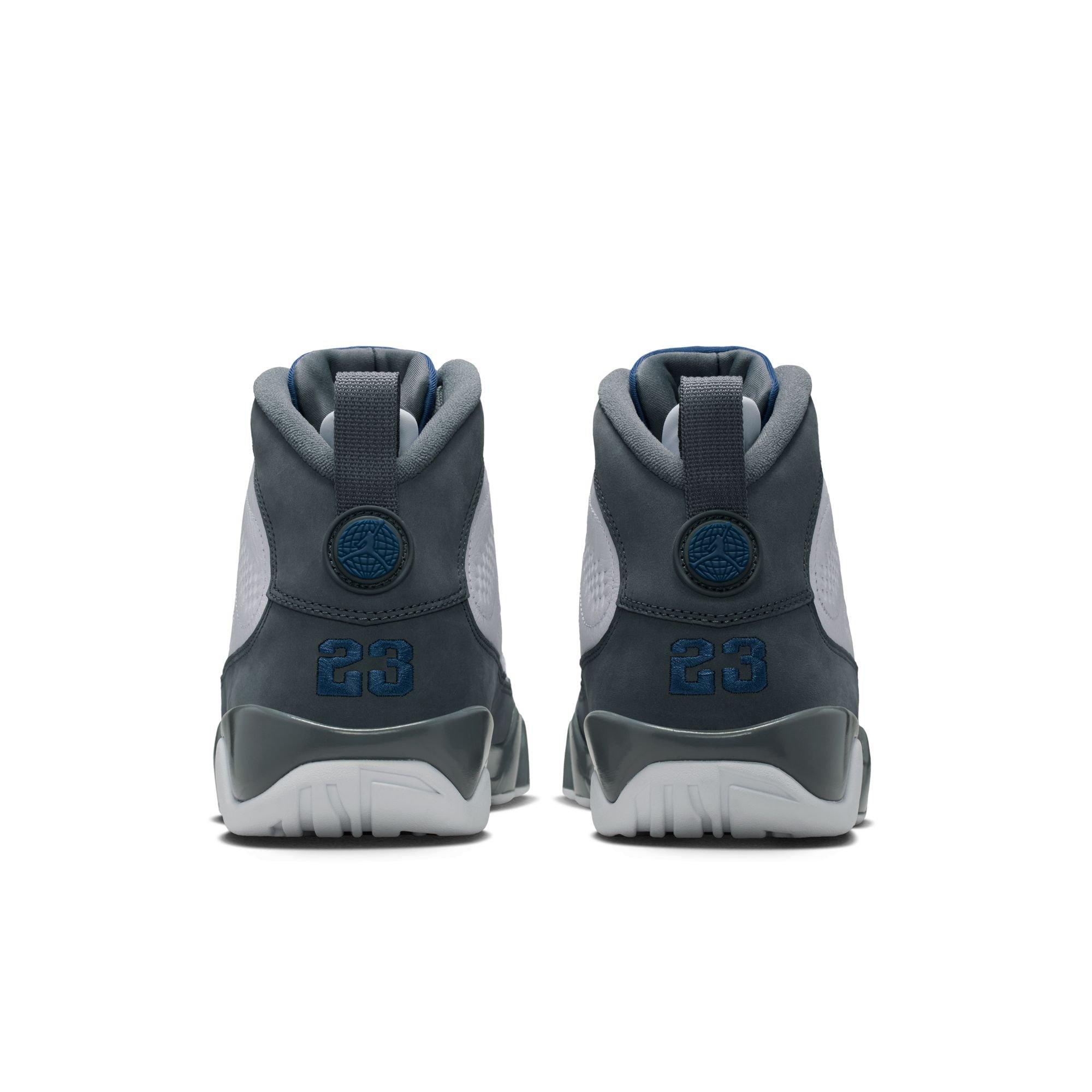 Jordan 9 Retro "Flint Grey" Men's Shoe - WHITE/FRENCH BLUE/FLINT GREY Thumbnail View 9
