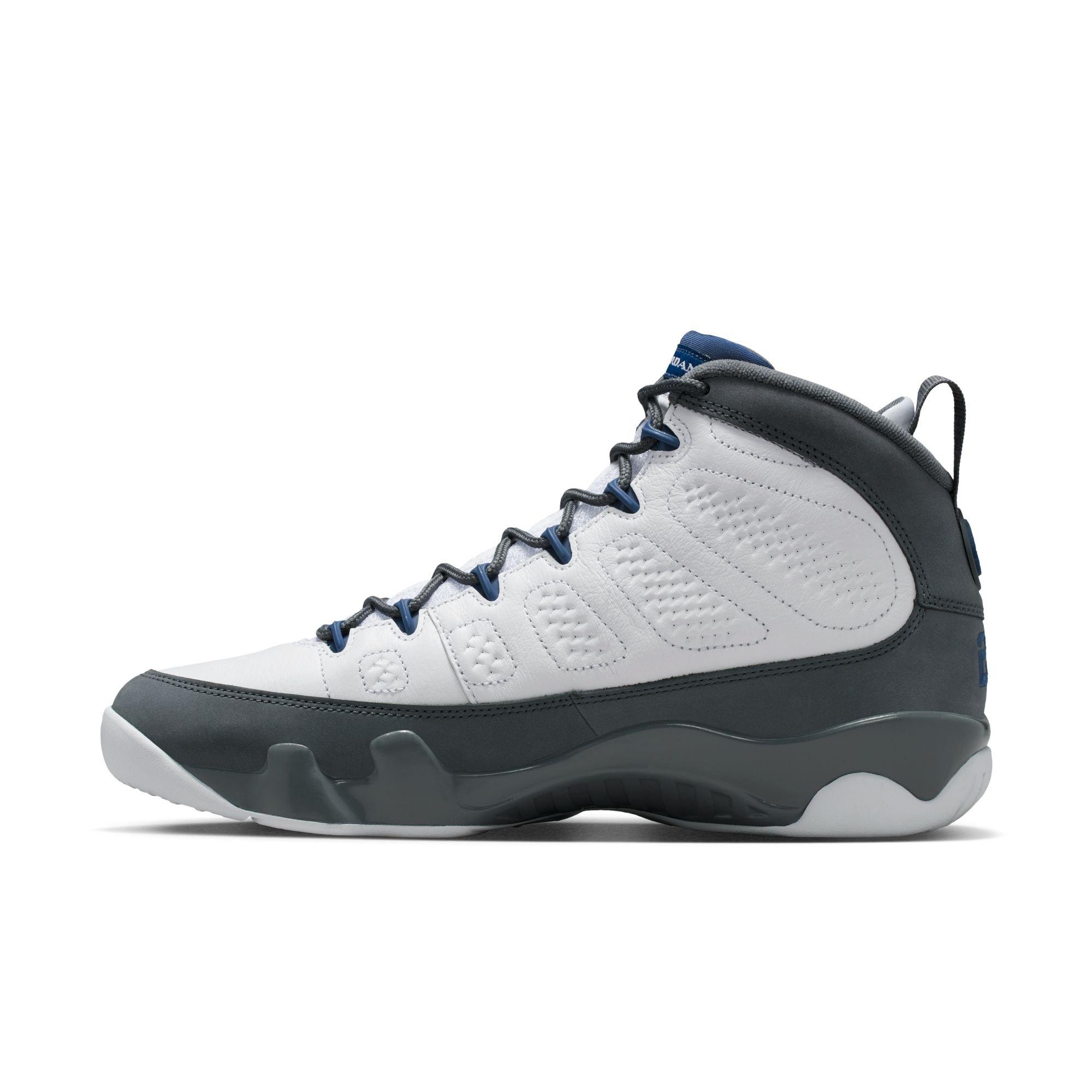 Jordan 9 Retro "Flint Grey" Men's Shoe - WHITE/FRENCH BLUE/FLINT GREY Thumbnail View 8