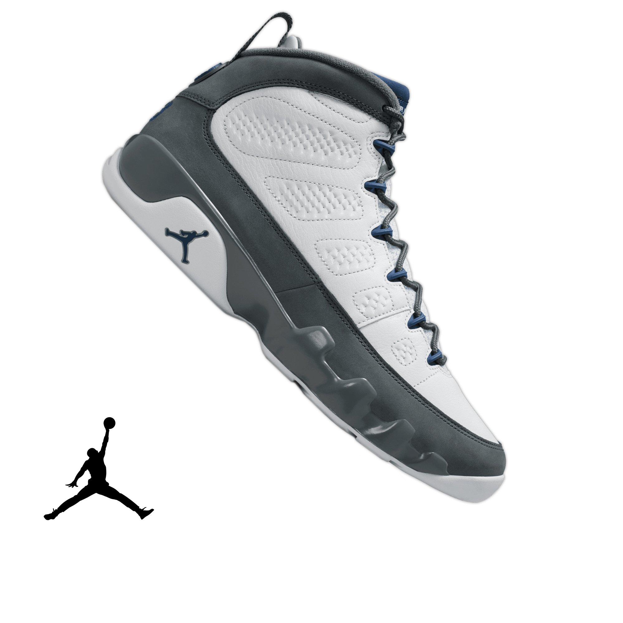 Jordan 9 Retro "Flint Grey" Men's Shoe - WHITE/FRENCH BLUE/FLINT GREY Thumbnail View 1