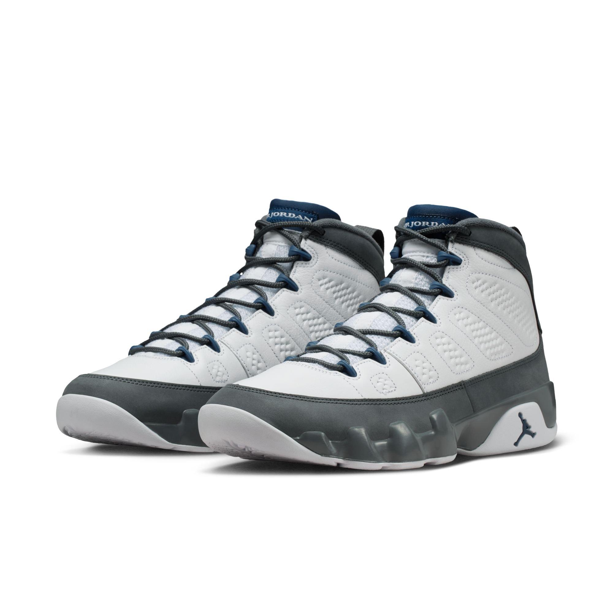 Jordan 9 Retro "Flint Grey" Men's Shoe - WHITE/FRENCH BLUE/FLINT GREY Thumbnail View 4
