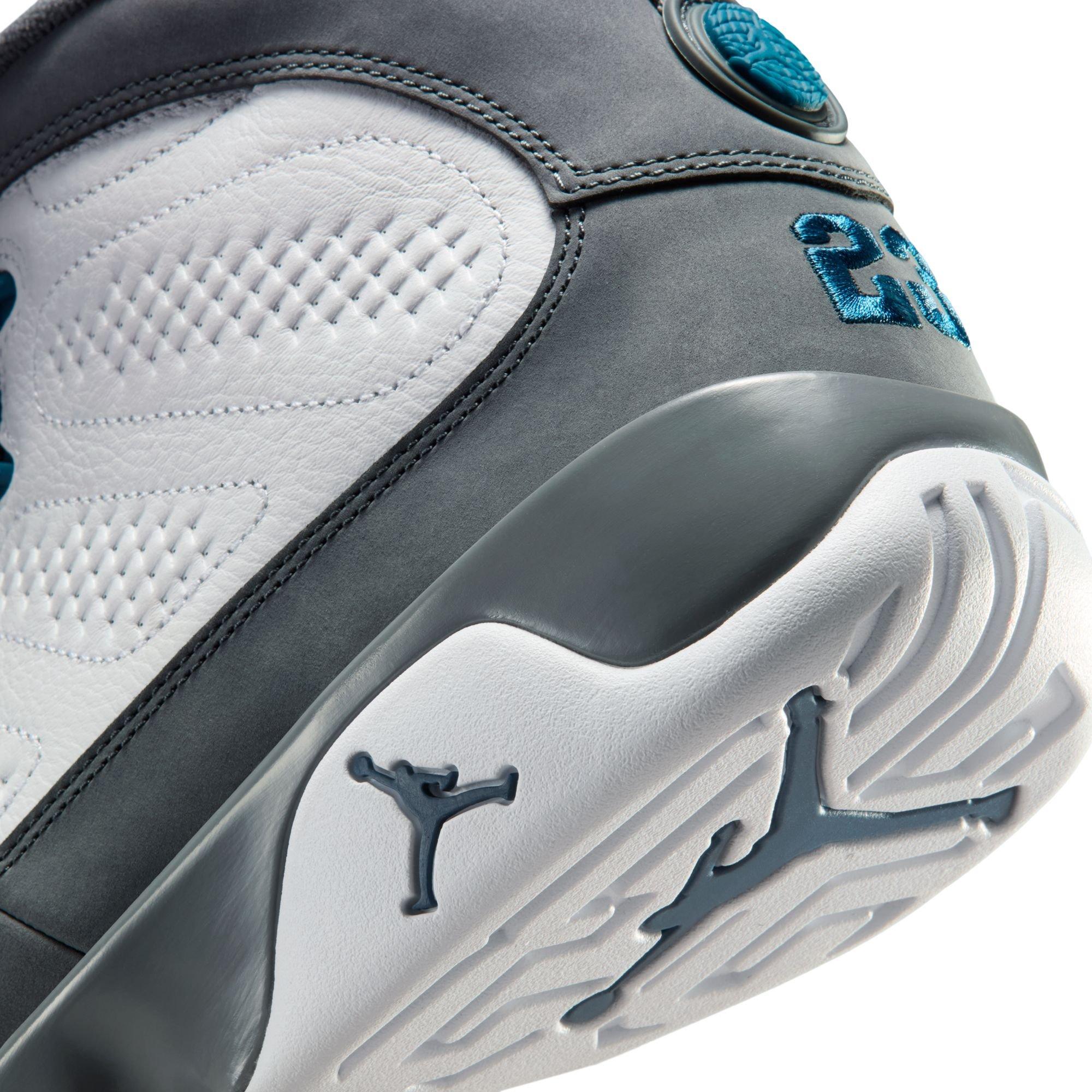 Jordan 9 Retro "Flint Grey" Men's Shoe - WHITE/FRENCH BLUE/FLINT GREY Thumbnail View 6