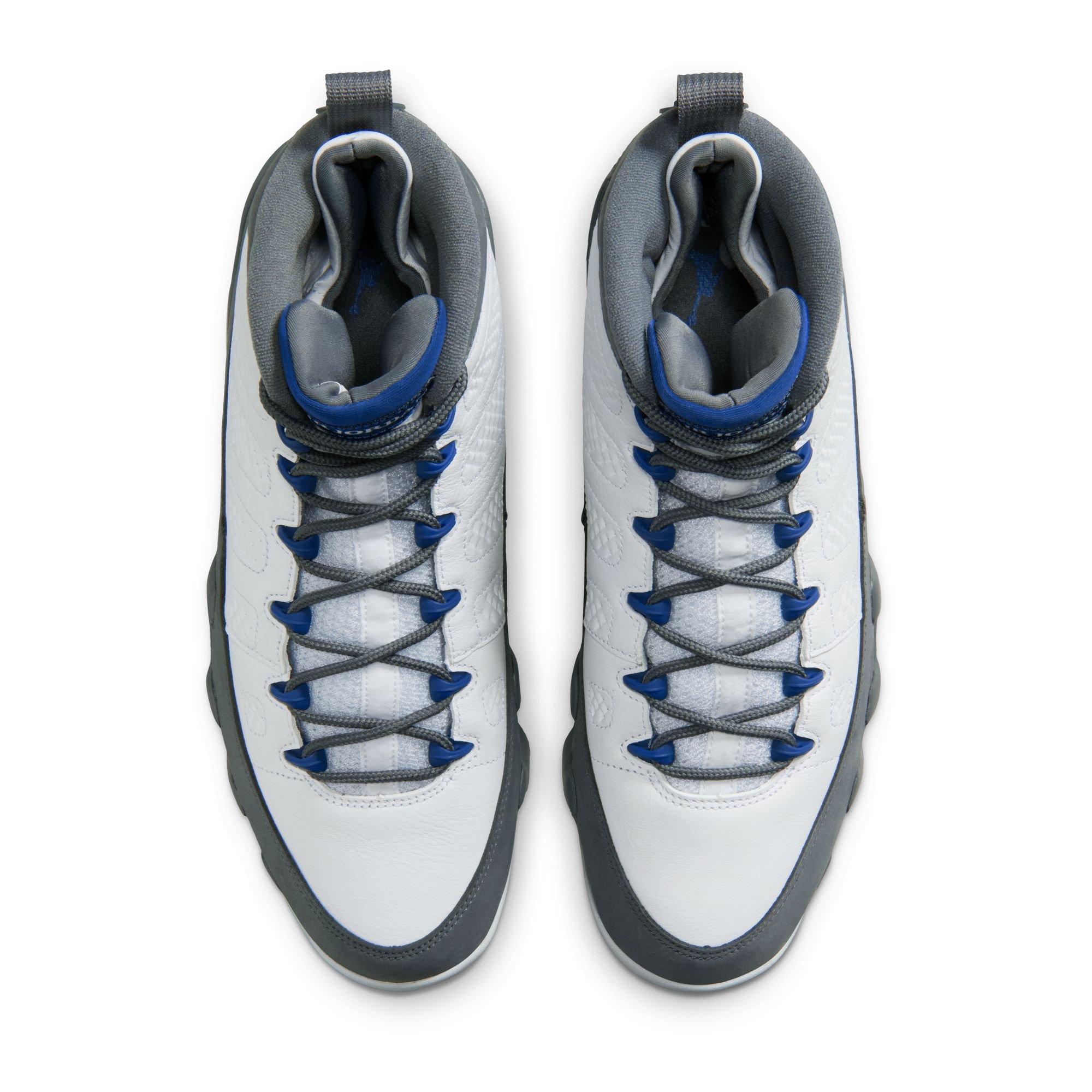 Jordan 9 Retro "Flint Grey" Men's Shoe - WHITE/FRENCH BLUE/FLINT GREY Thumbnail View 10