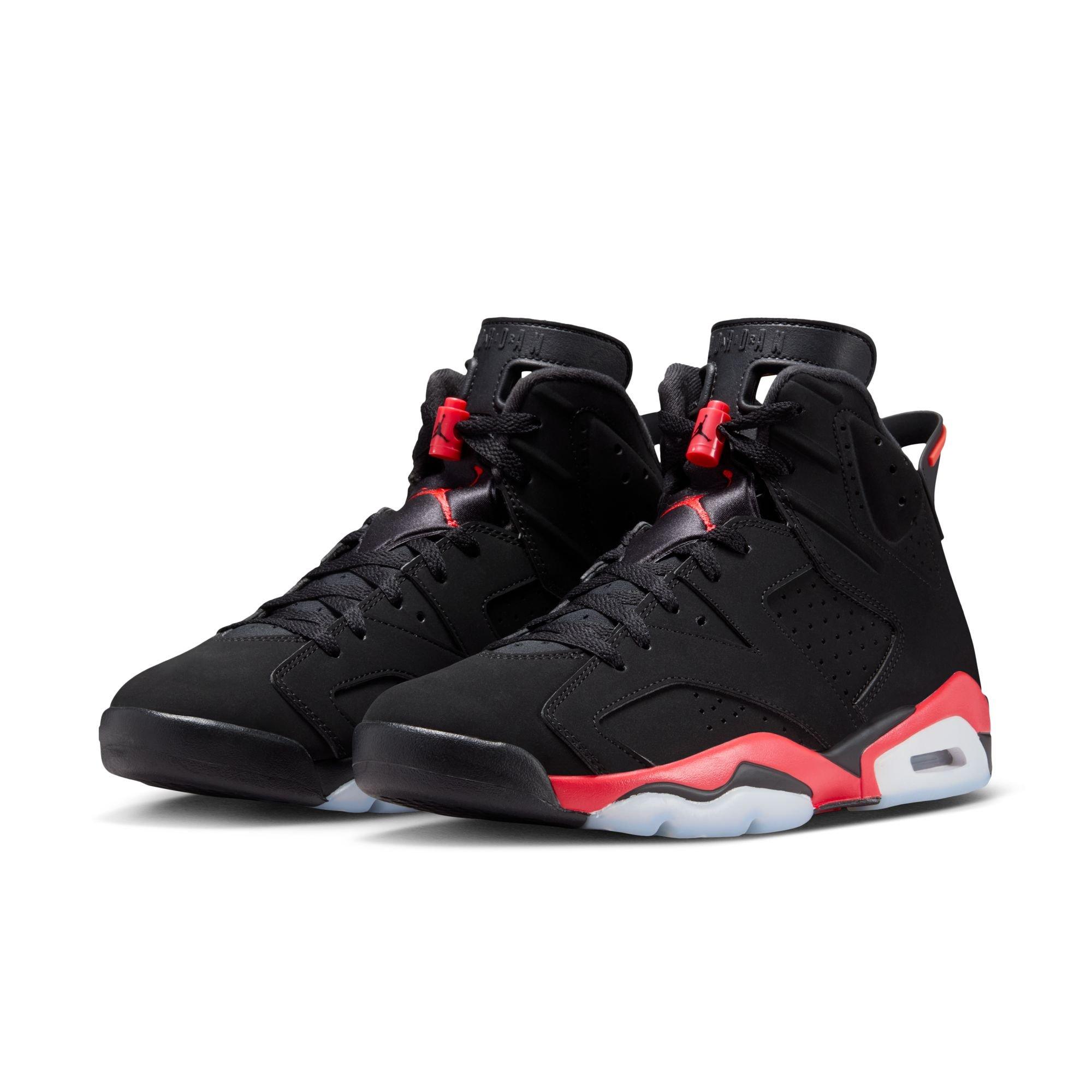 Jordan 6 Retro "Infrared Salesman" Men's Shoe - BLACK/CRIMSON Thumbnail View 4