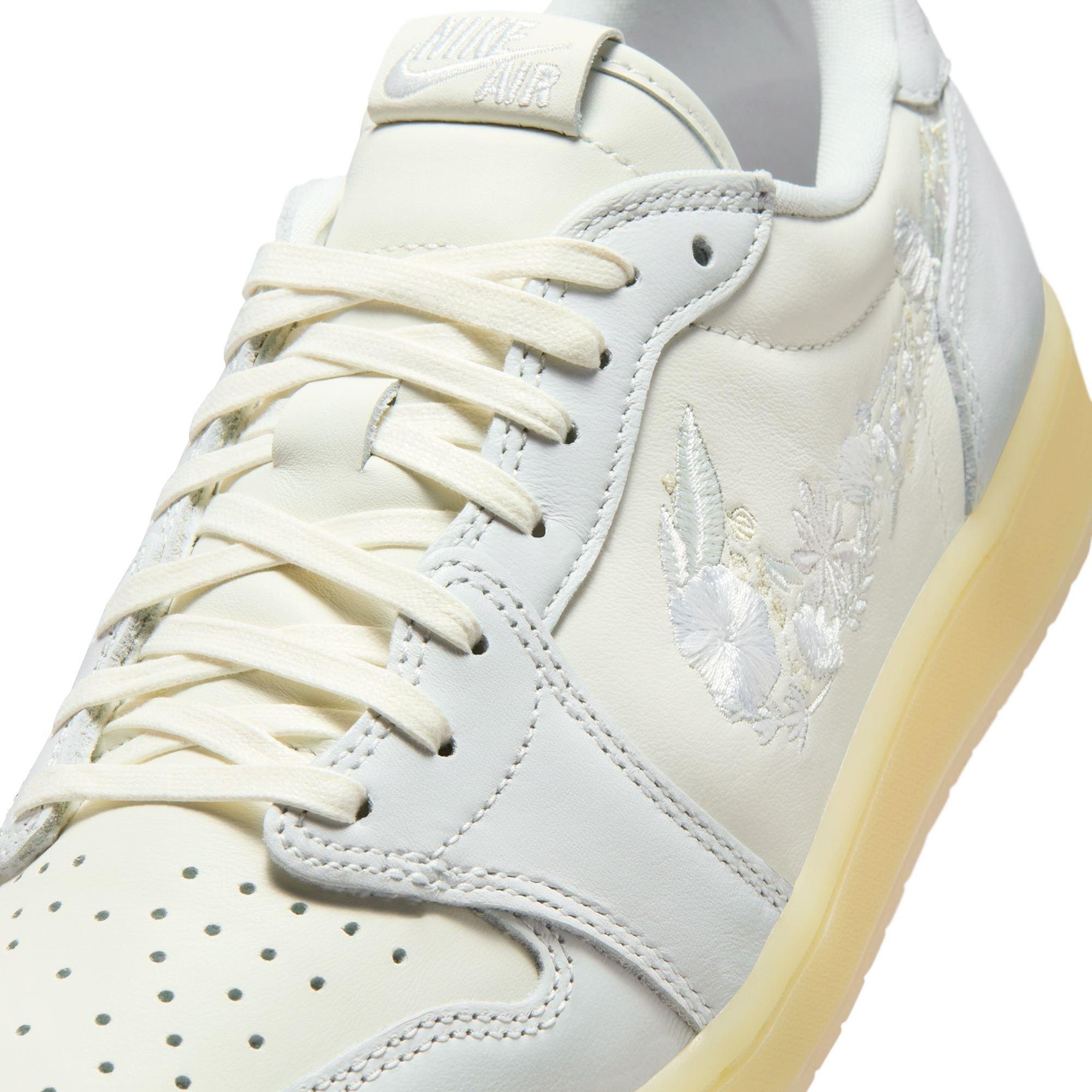 Jordan 1 Retro Low "Floral Swoosh" Men's Shoe - SAIL/OFF WHITE/COCONUT MILK Thumbnail View 5