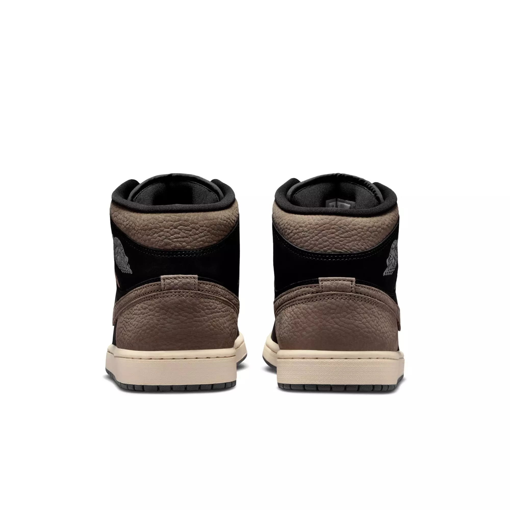 Jordan 1 Mid SE "Black/Olive Grey/Lt Wild Mango" Men's Shoe - BLACK/GREY