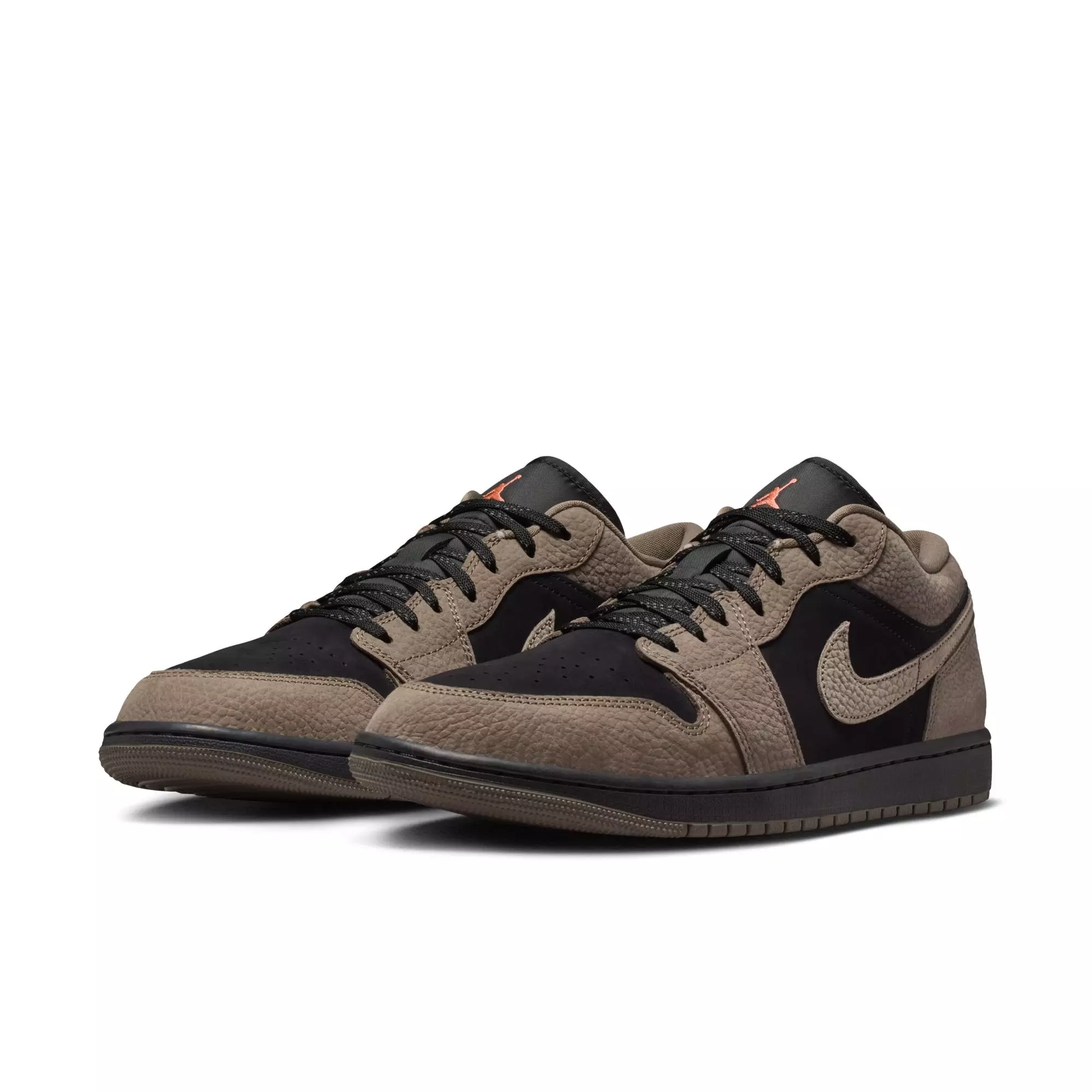 Jordan 1 Low SE "Black/Olive Grey/Lt Wild Mango" Men's Shoe - BLACK/GREY