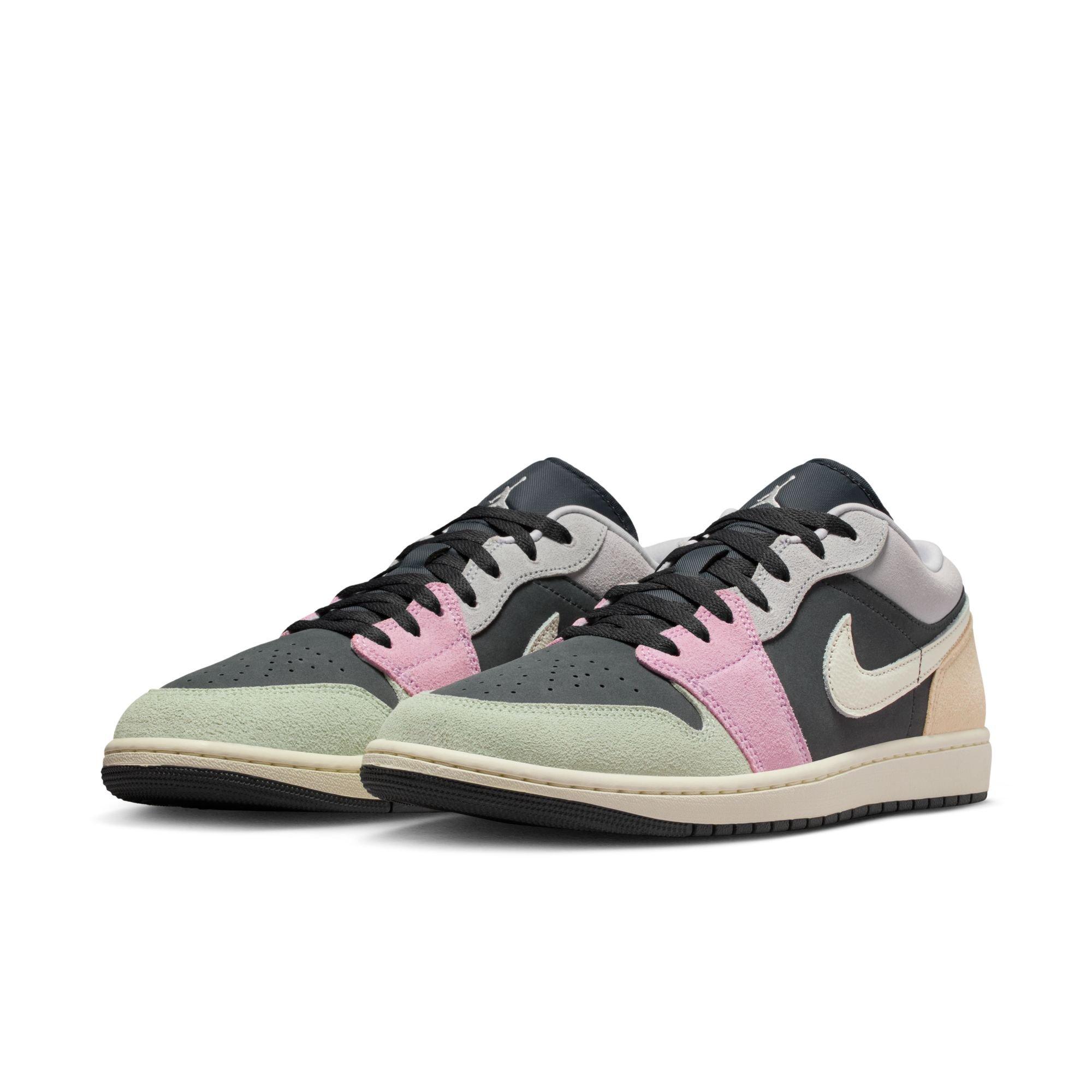 Jordan 1 Low SE "Anthracite/Sail/Muslin/Iris Whisper" Men's Shoe - BLACK/MULTI Thumbnail View 5