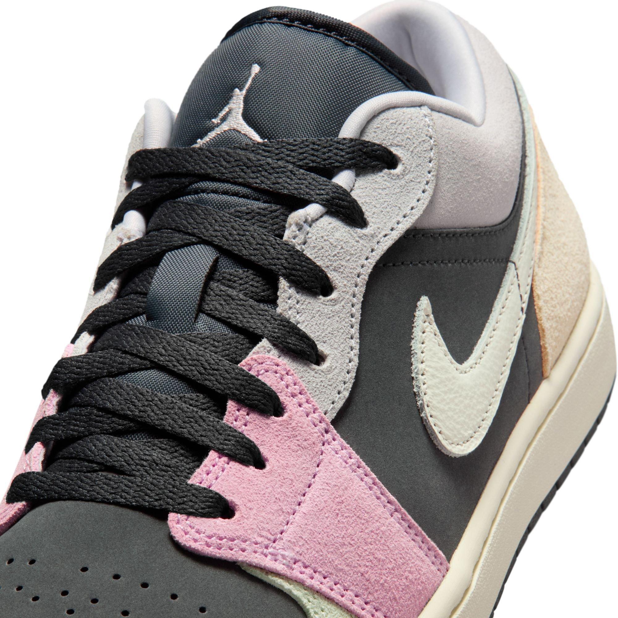Jordan 1 Low SE "Anthracite/Sail/Muslin/Iris Whisper" Men's Shoe - BLACK/MULTI Thumbnail View 9